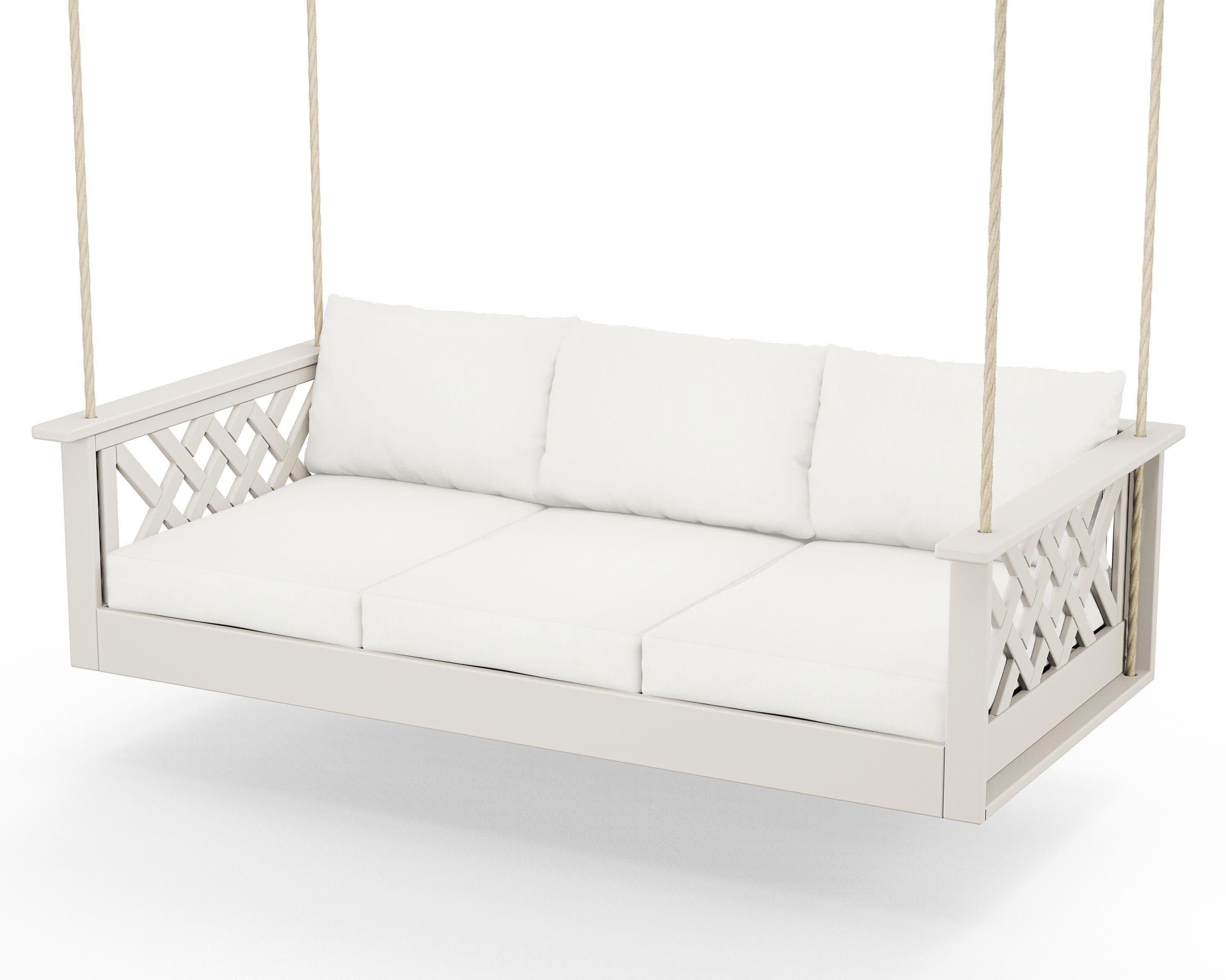 Wovendale Daybed Swing in Sand / Natural Linen