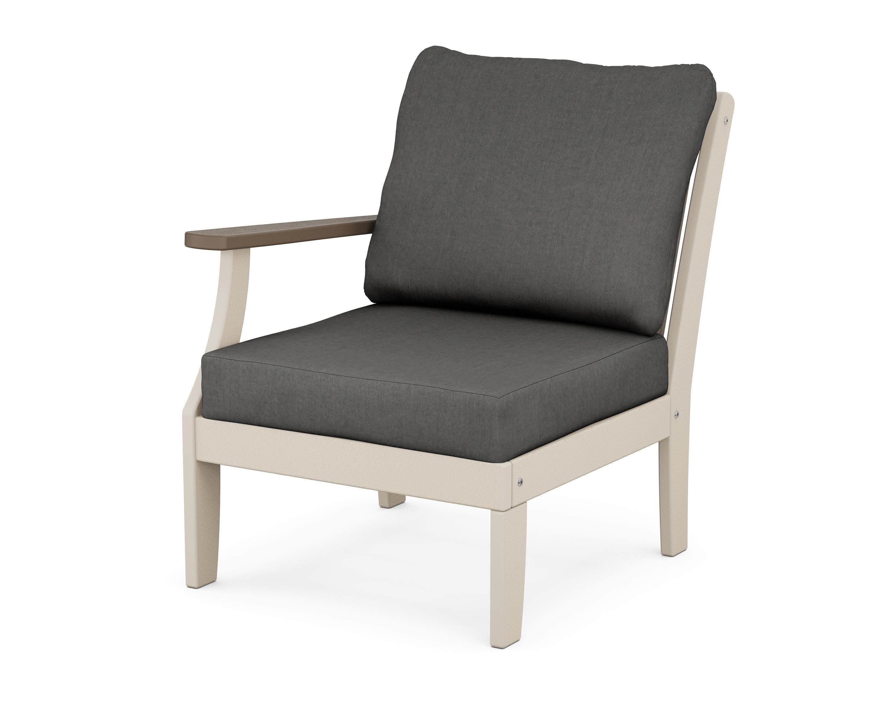 Braxton Modular Left Arm Chair in Sand / Kona / Spectrum Carbon