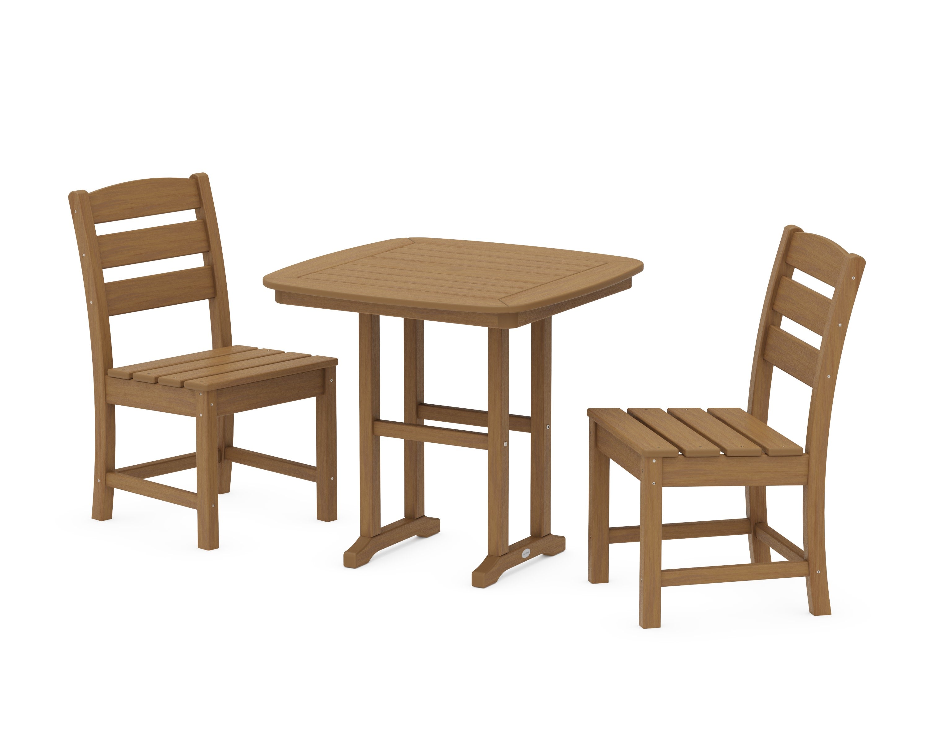 Lakeside Side Chair 3-Piece Dining Set in Natural