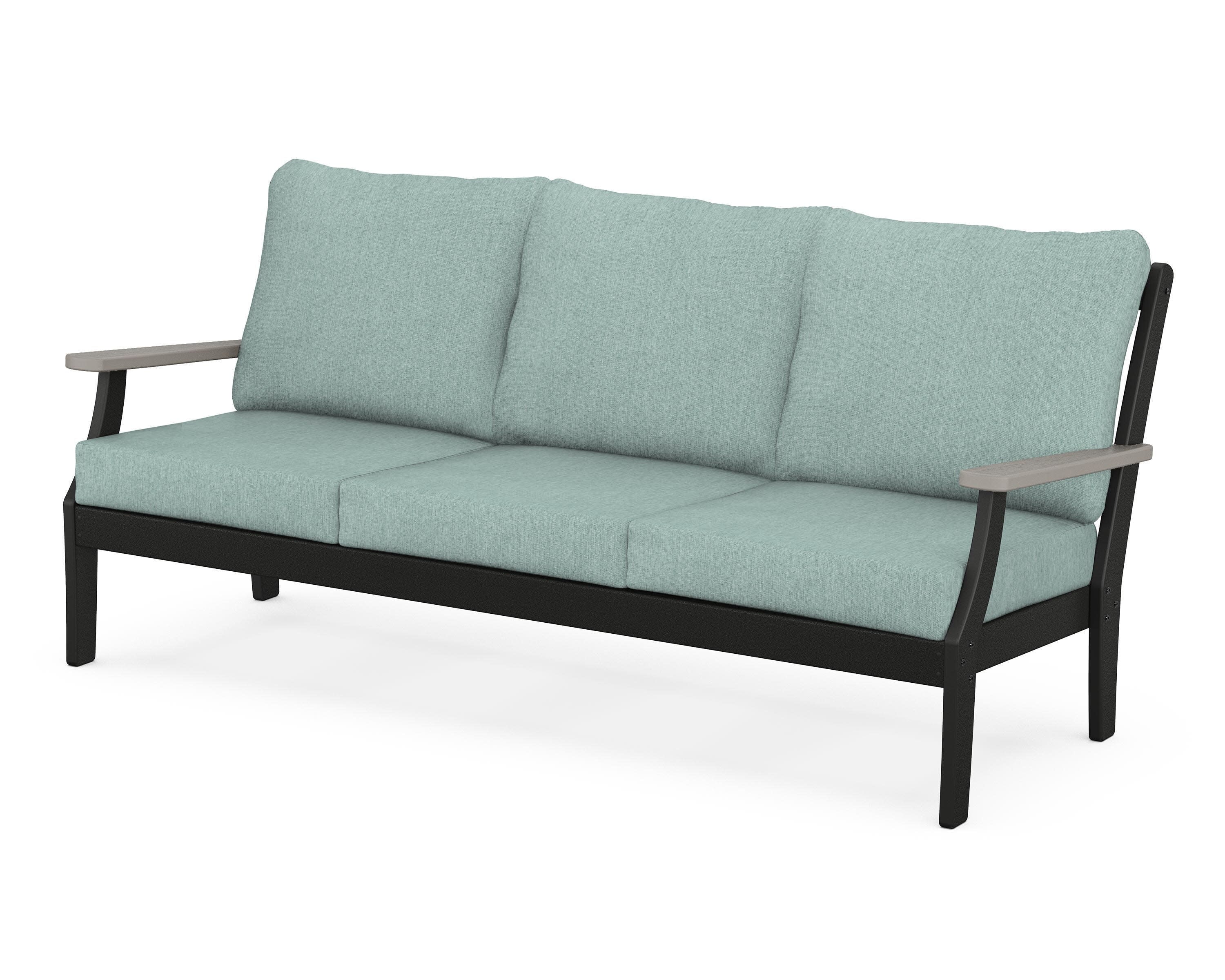 Braxton Deep Seating Sofa in Black / Driftwood / Glacier Spa