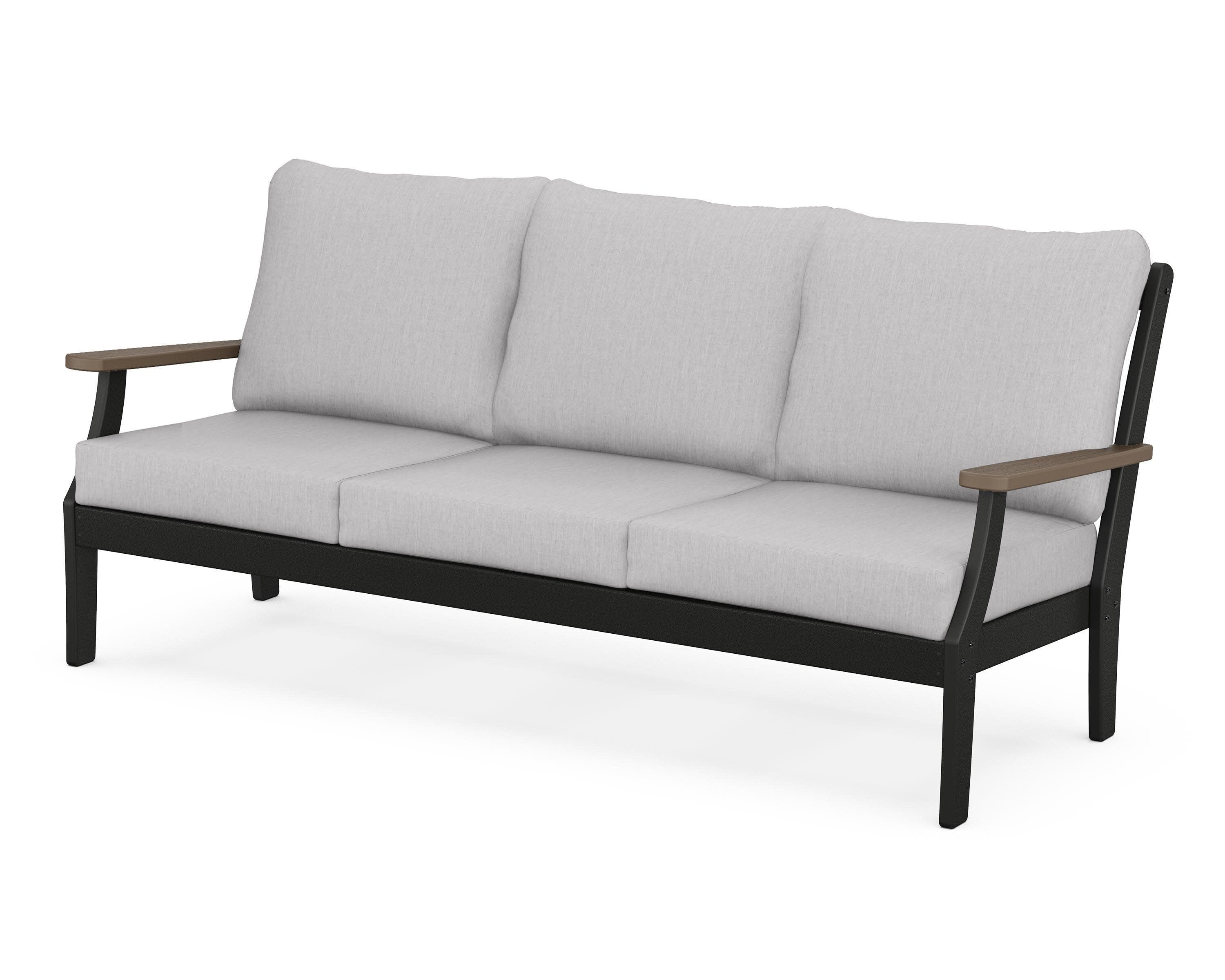 Braxton Deep Seating Sofa in Black / Kona / Granite