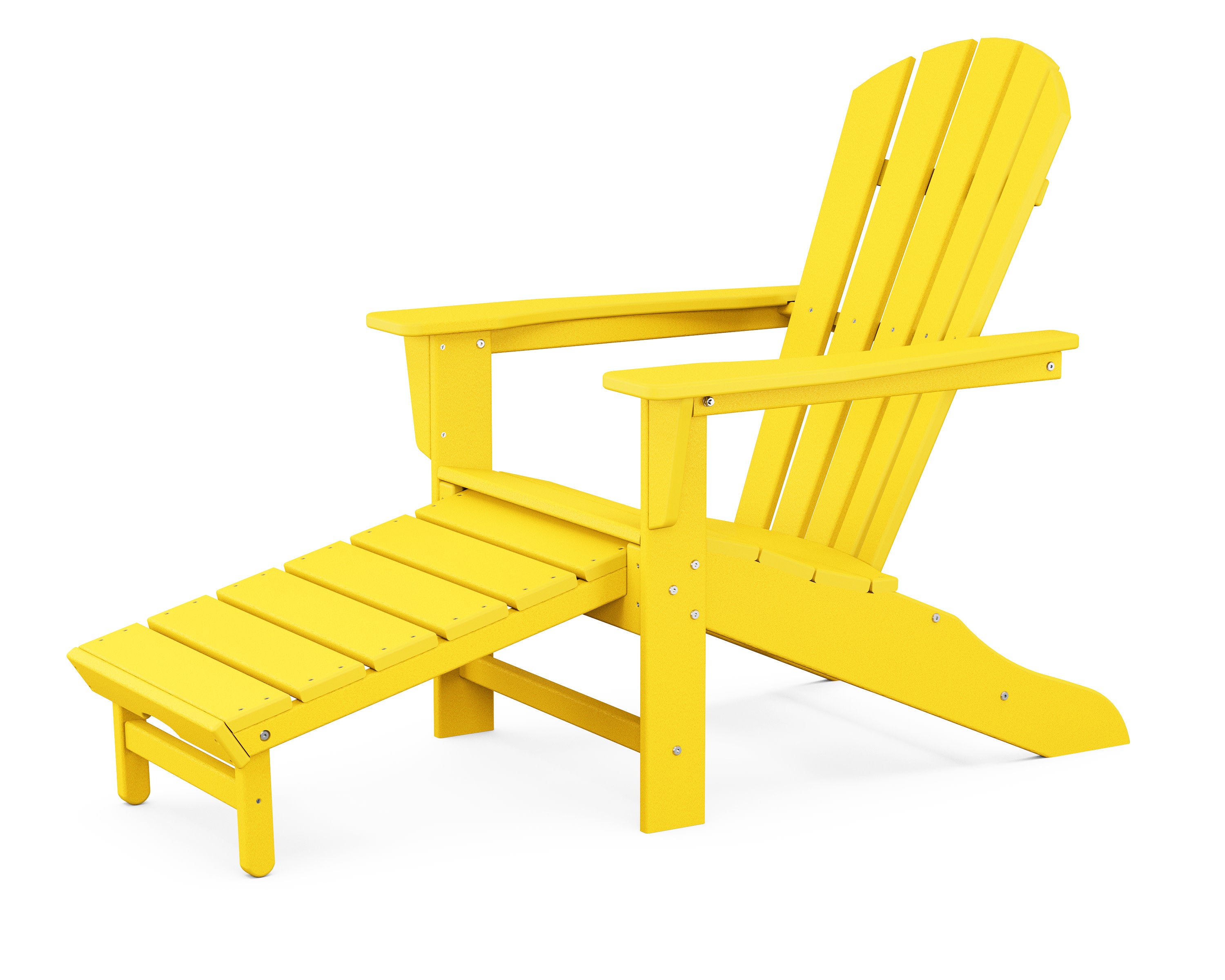 Palm Coast Ultimate Adirondack with Hideaway Ottoman in Lemon