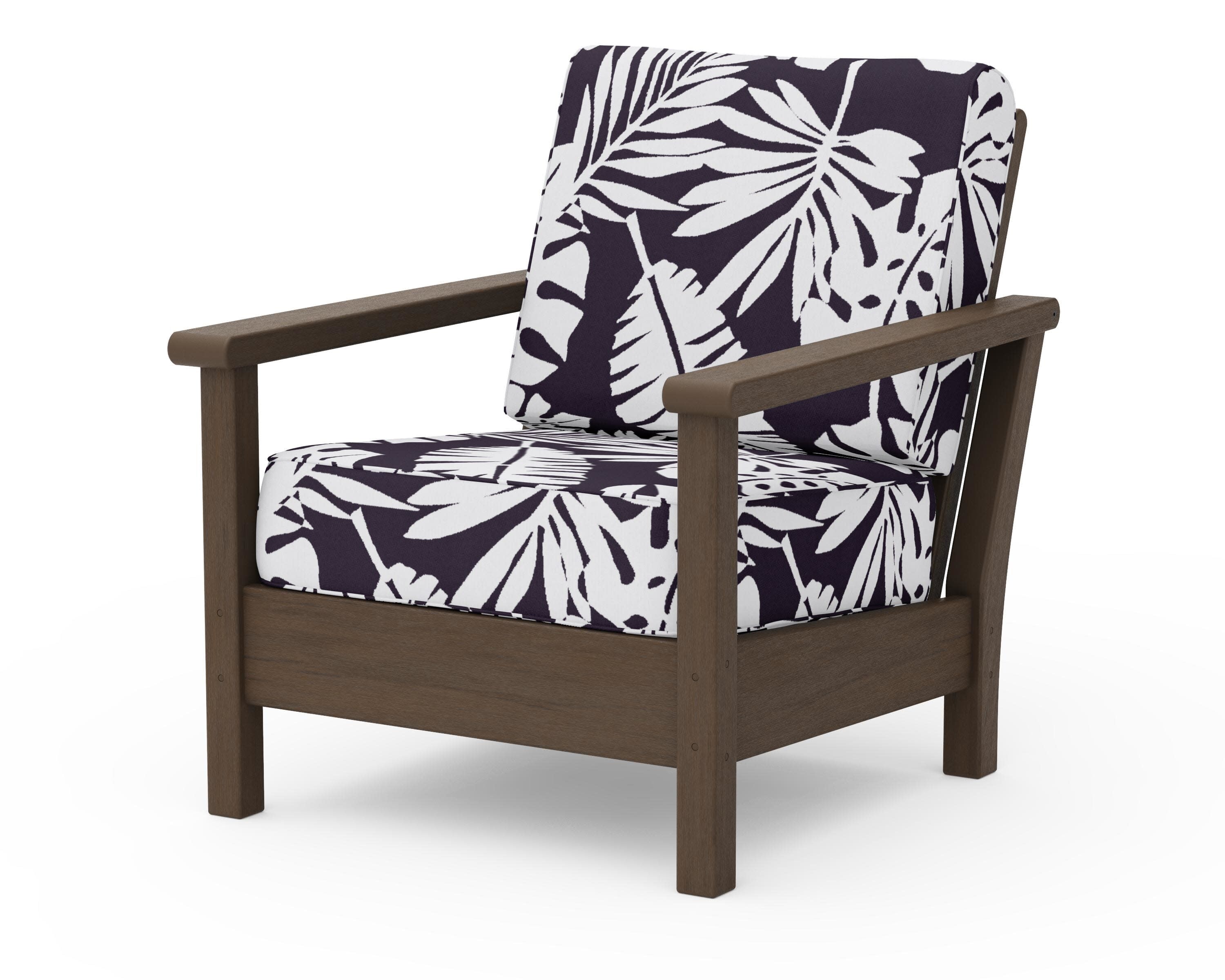 Harbour Deep Seating Chair in Kona / Leaf Navy