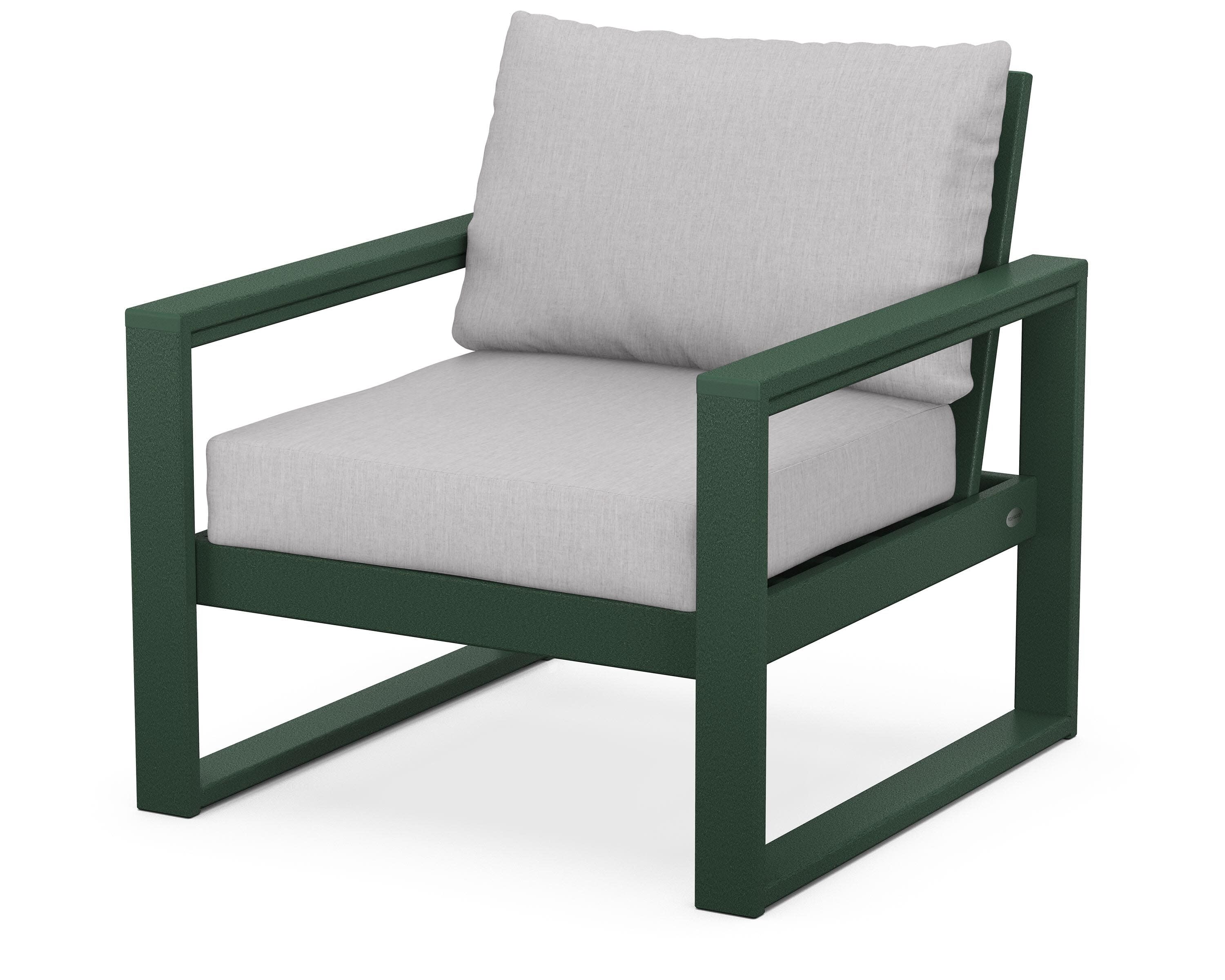 EDGE Club Chair in Green / Granite