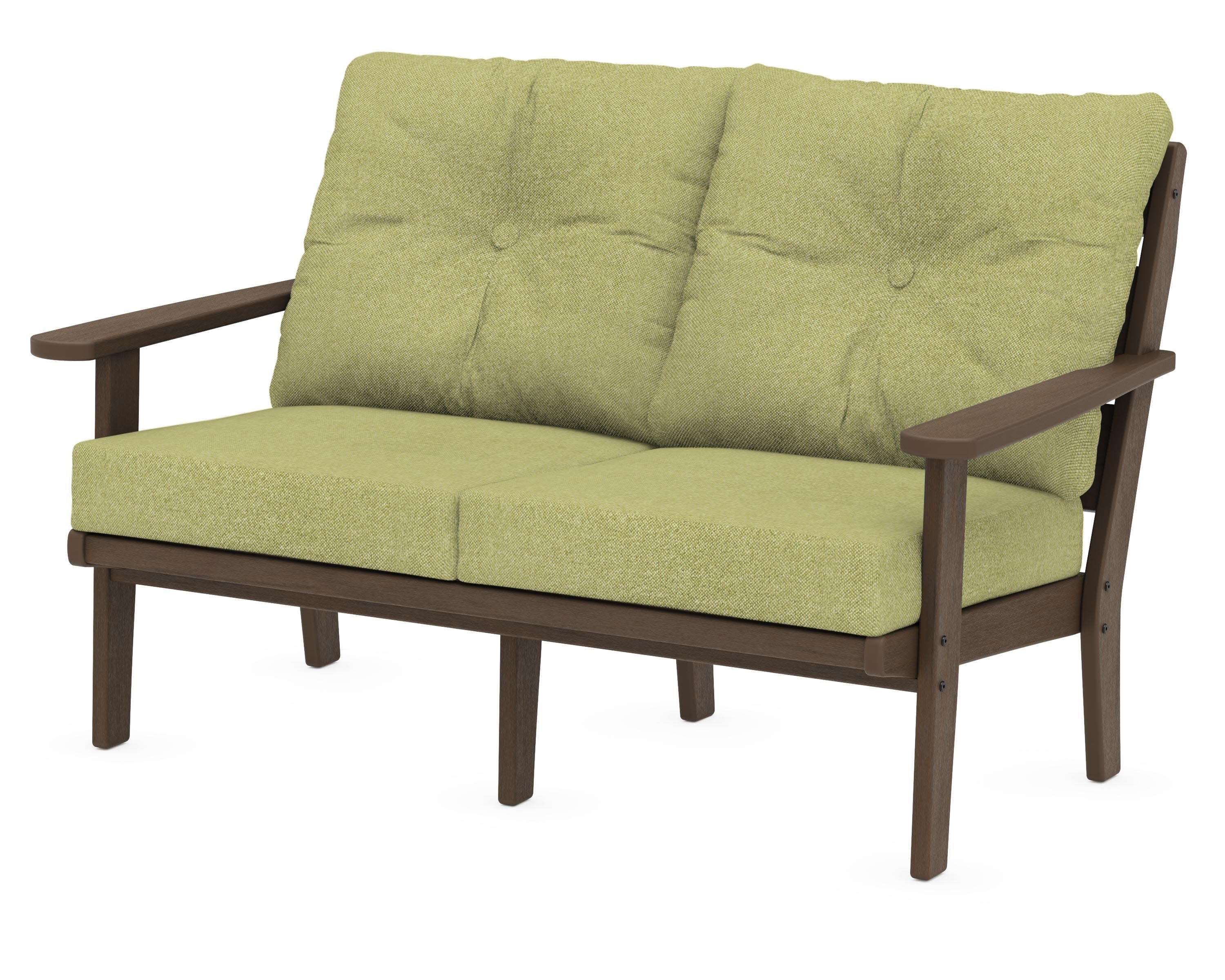 Lakeside Deep Seating Loveseat in Kona / Chartreuse Boucle