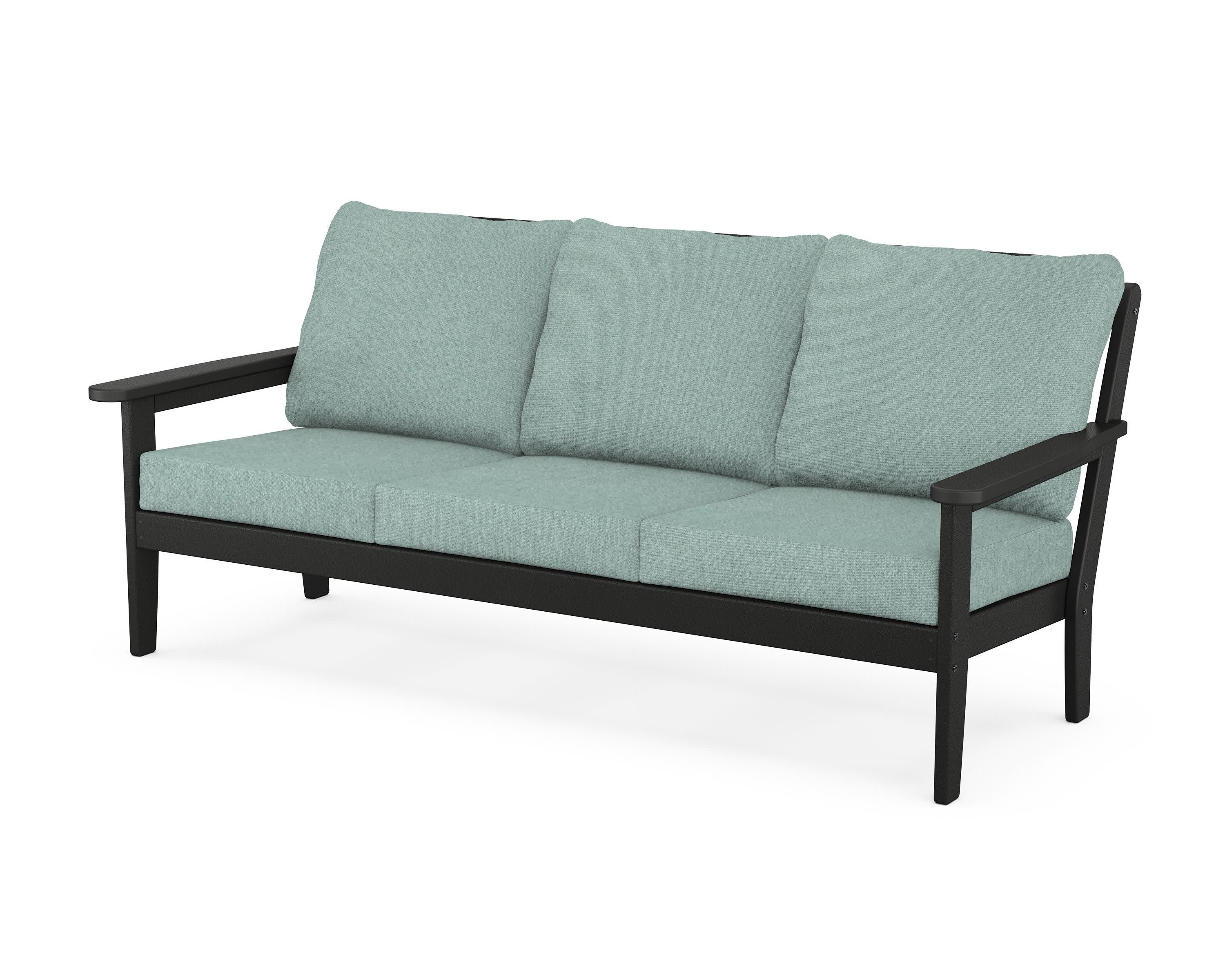 Cottage Deep Seating Sofa in Black / Glacier Spa