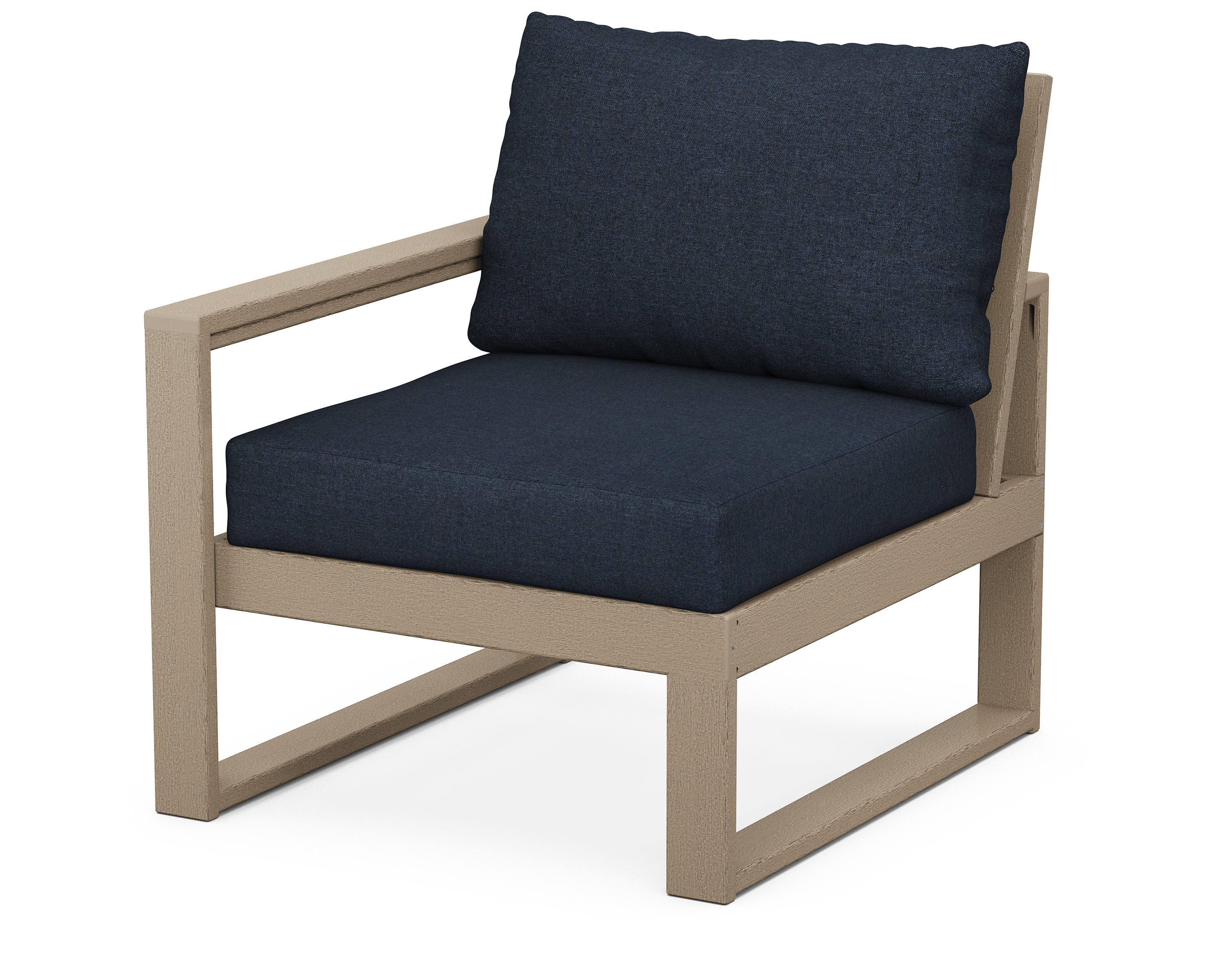 EDGE Modular Left Arm Chair in Vintage Sahara / Marine Indigo