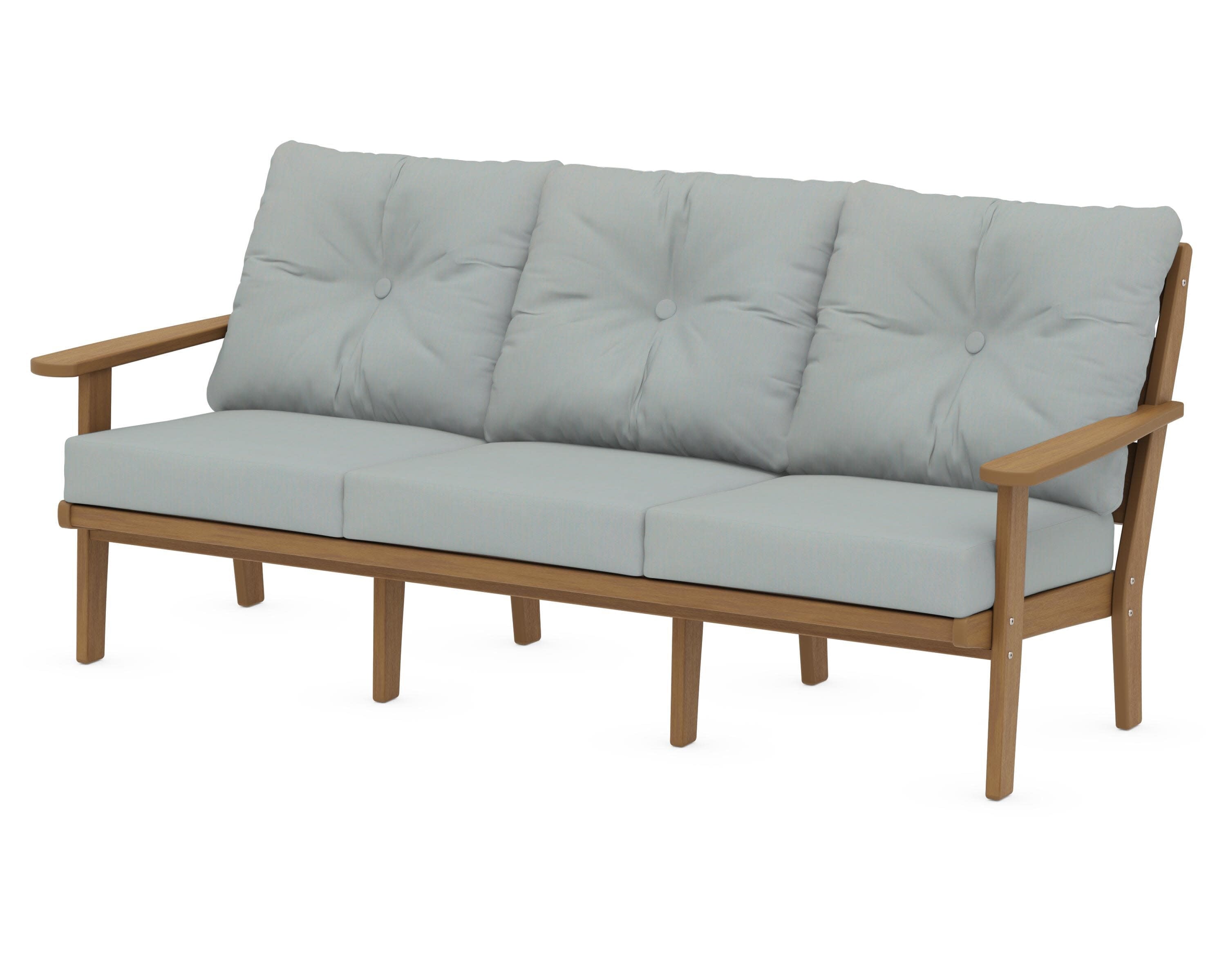 Lakeside Deep Seating Sofa in Natural / Spa