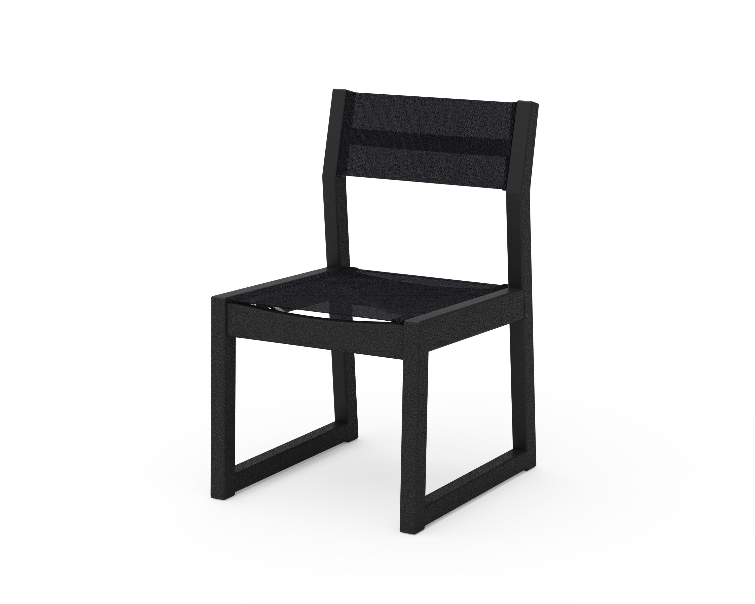 EDGE Sling Dining Side Chair in Black / Black Sling