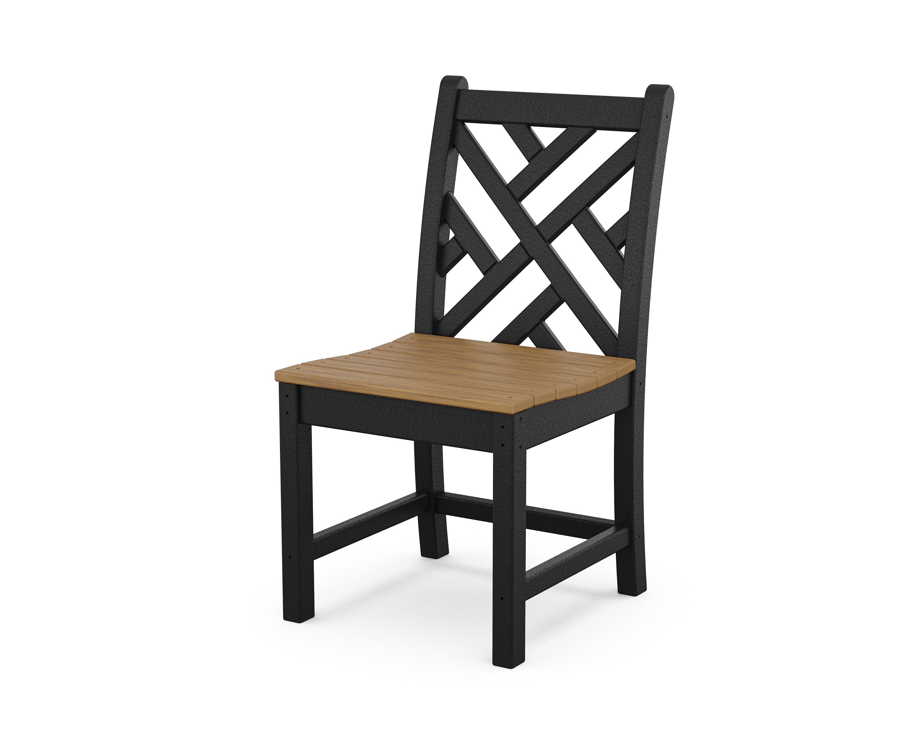 Chippendale Dining Side Chair in Black / Natural