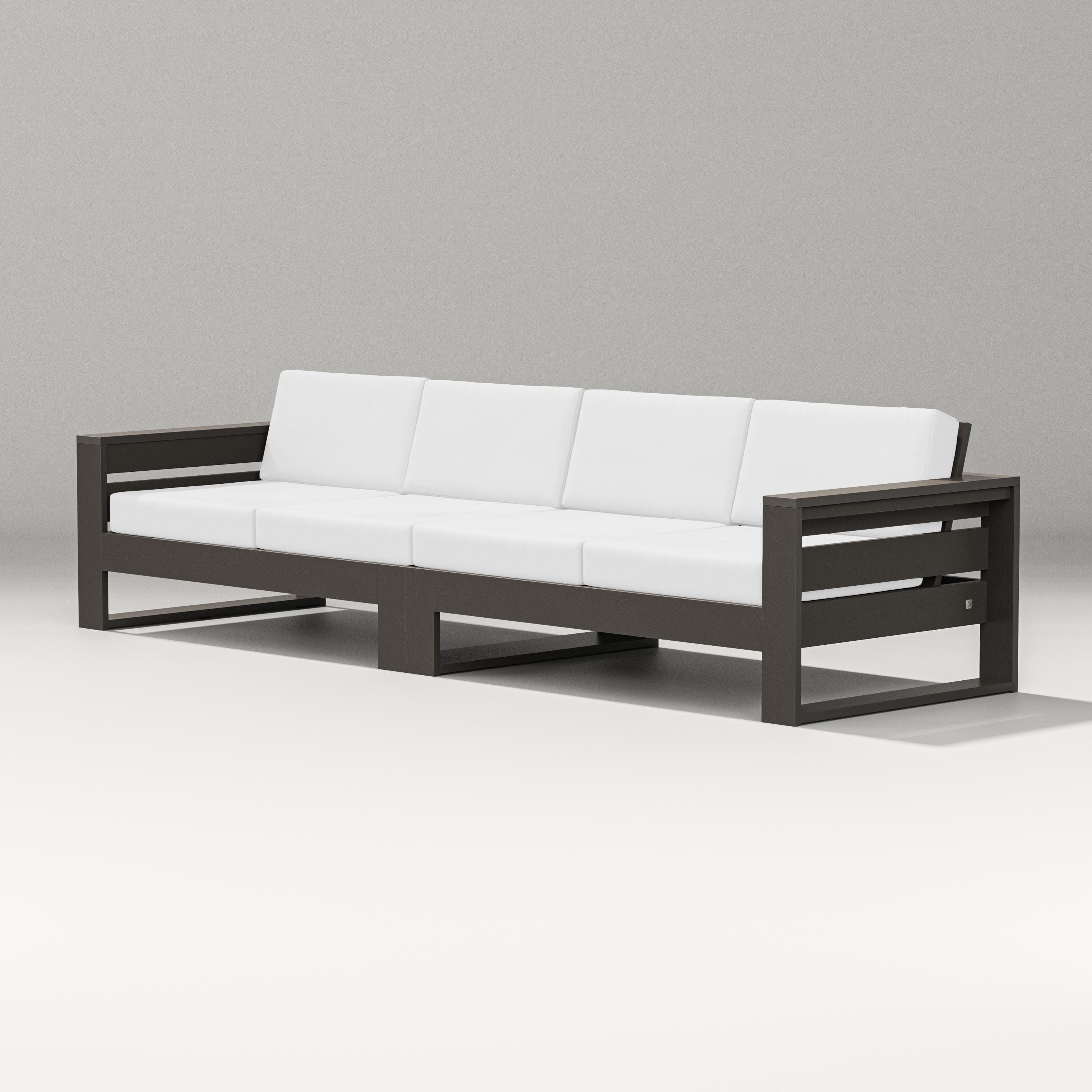 Latitude Straight Sectional in Vintage Coffee / Natural