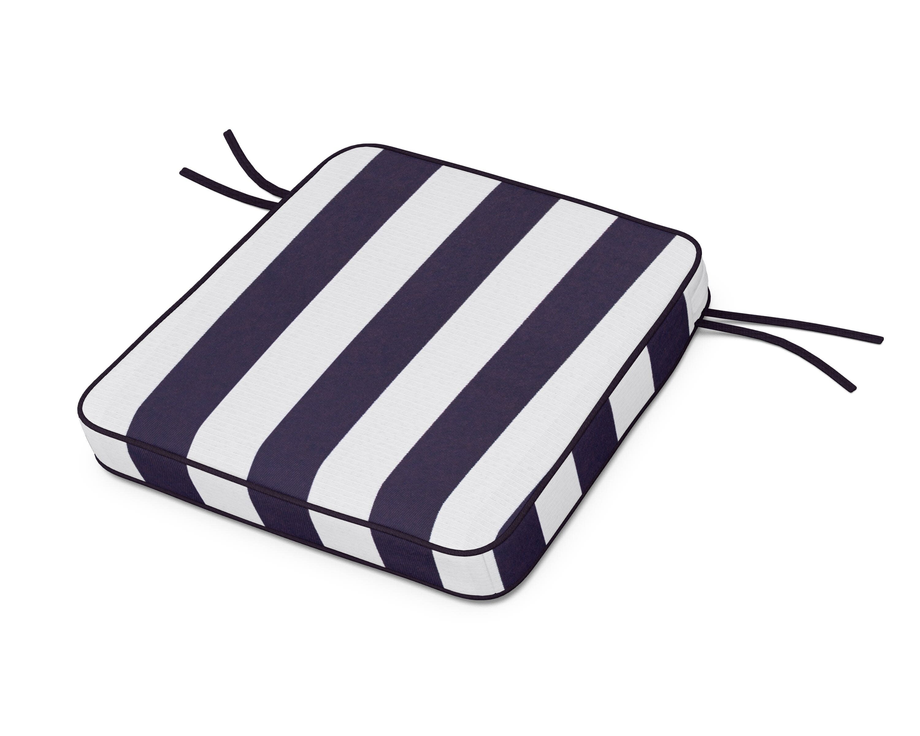 Acadia Dining Arm Seat Cushion in Cabana Stripe Navy