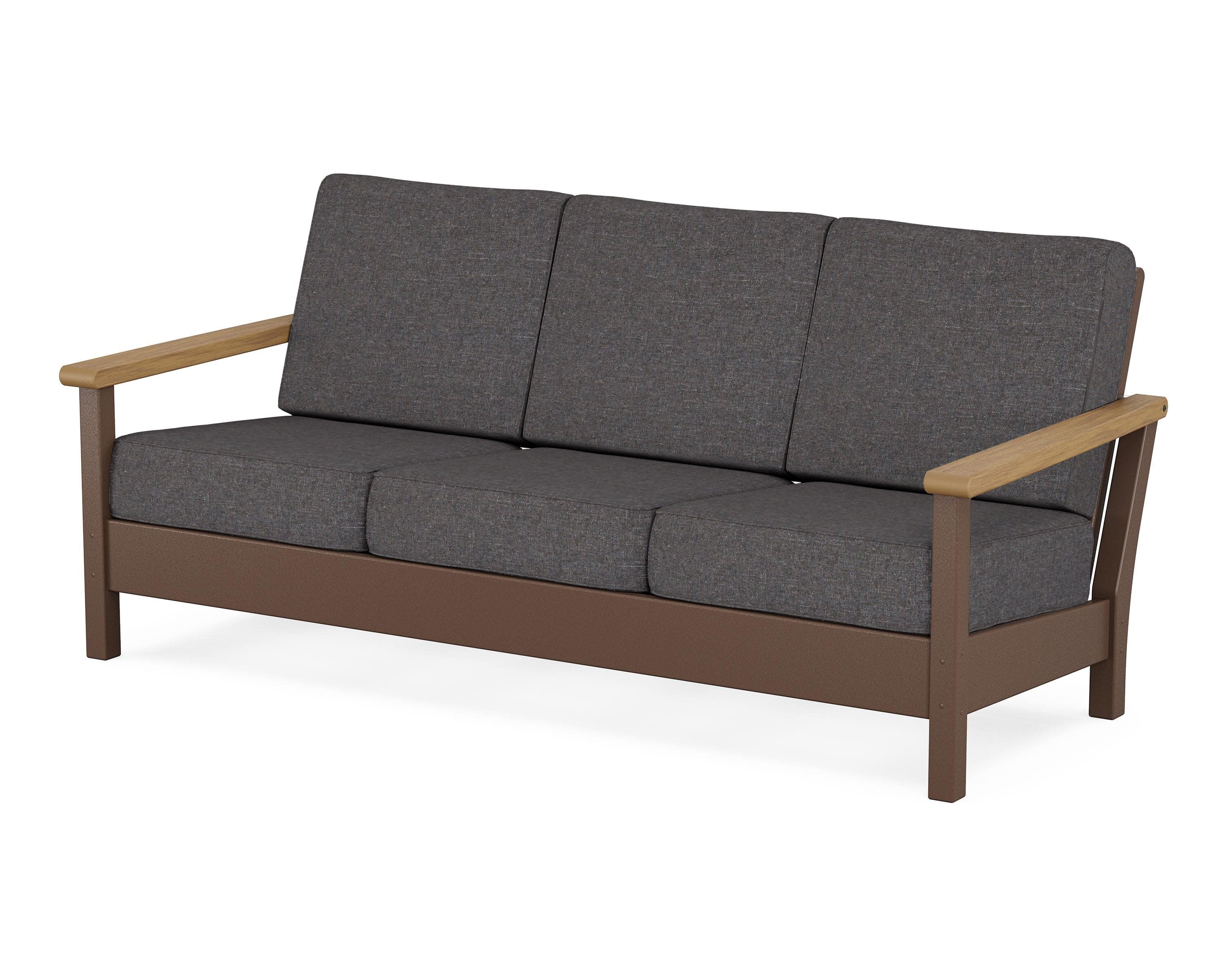 Harbour Deep Seating Sofa in Mahogany / Natural / Ash Charcoal