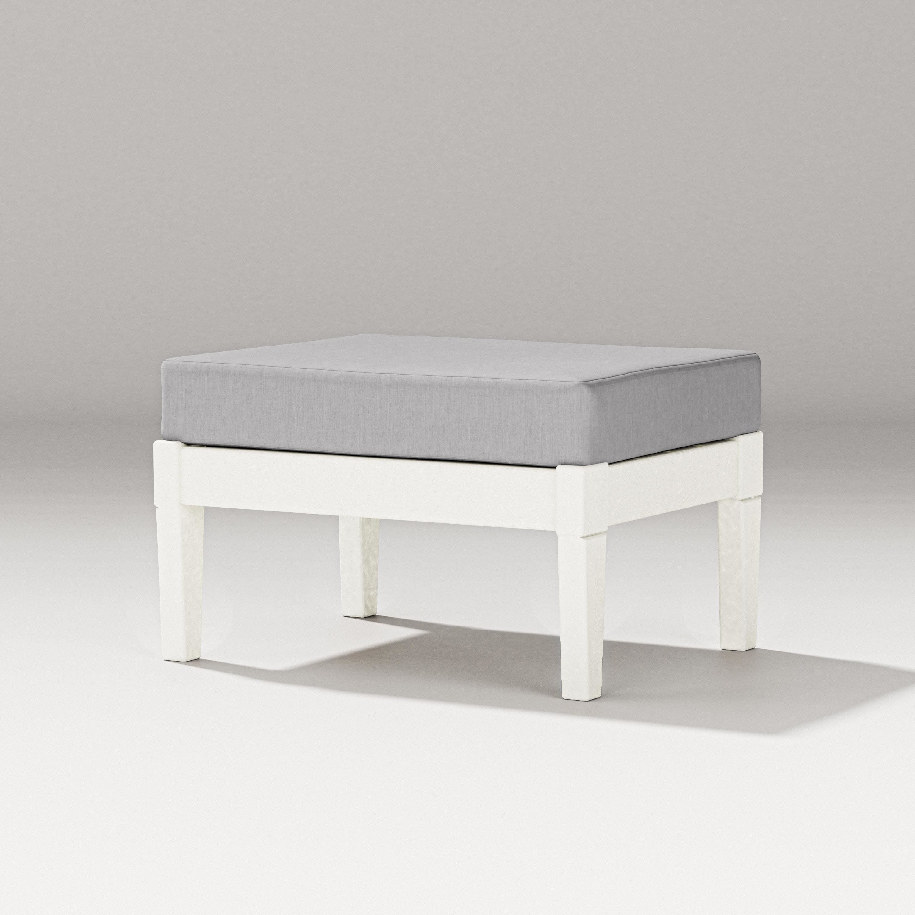 Estate Lounge Ottoman in Vintage White / Granite