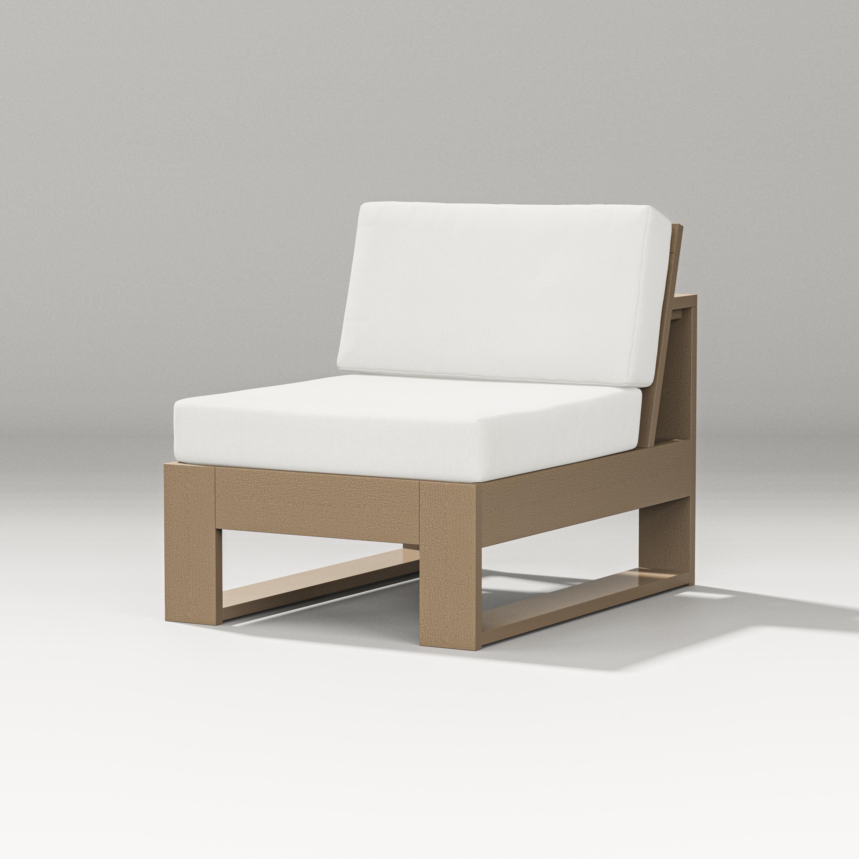 Latitude Modular Armless Chair in Vintage Sahara / Natural Linen