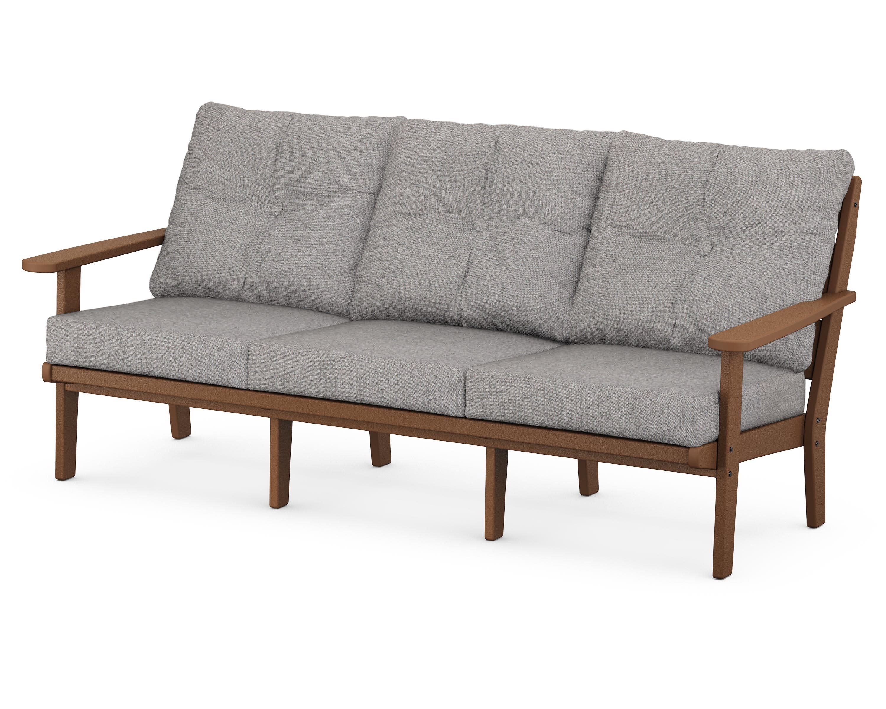 Lakeside Deep Seating Sofa in Teak / Grey Mist
