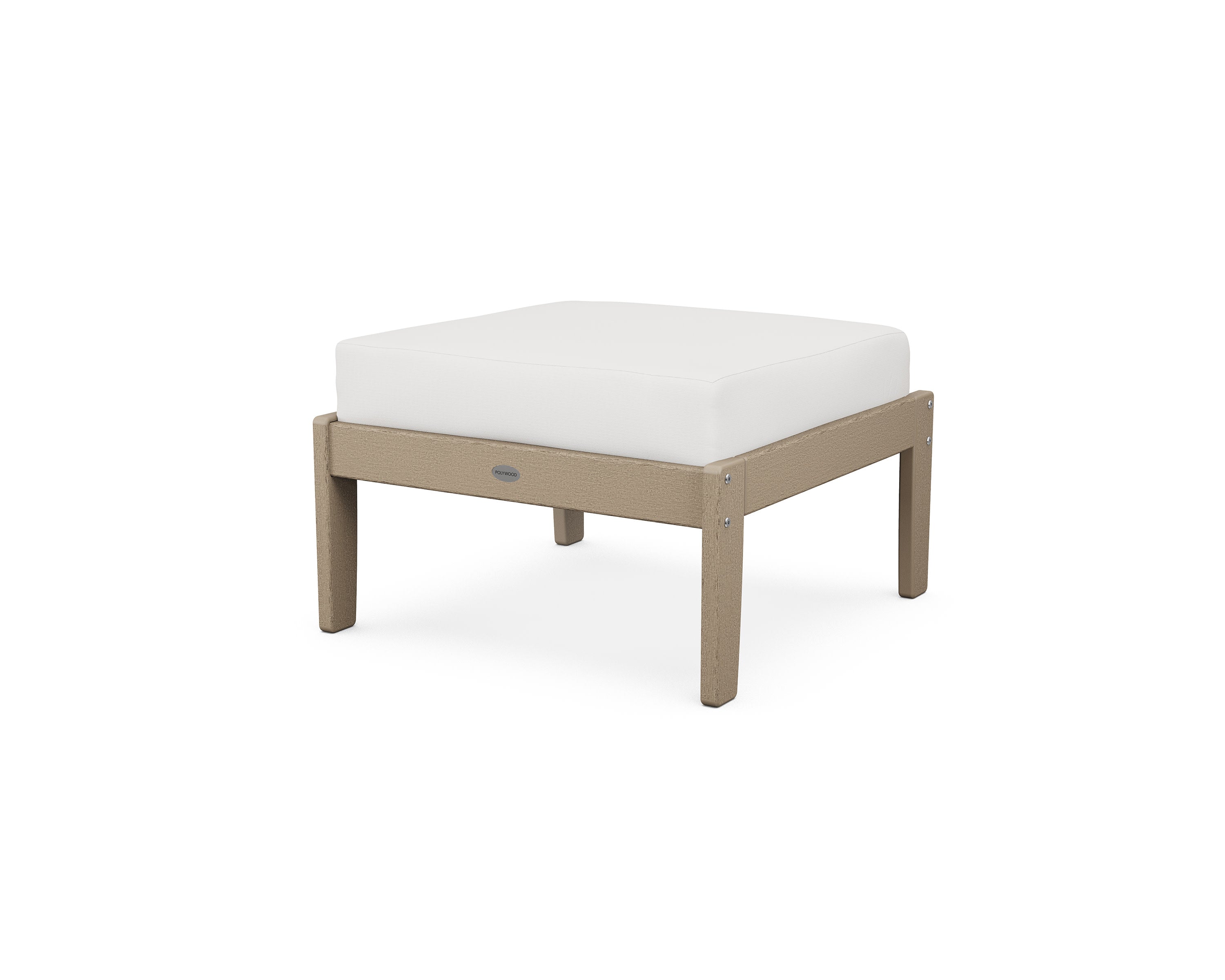 Braxton Deep Seating Ottoman in Vintage Sahara / Natural Linen
