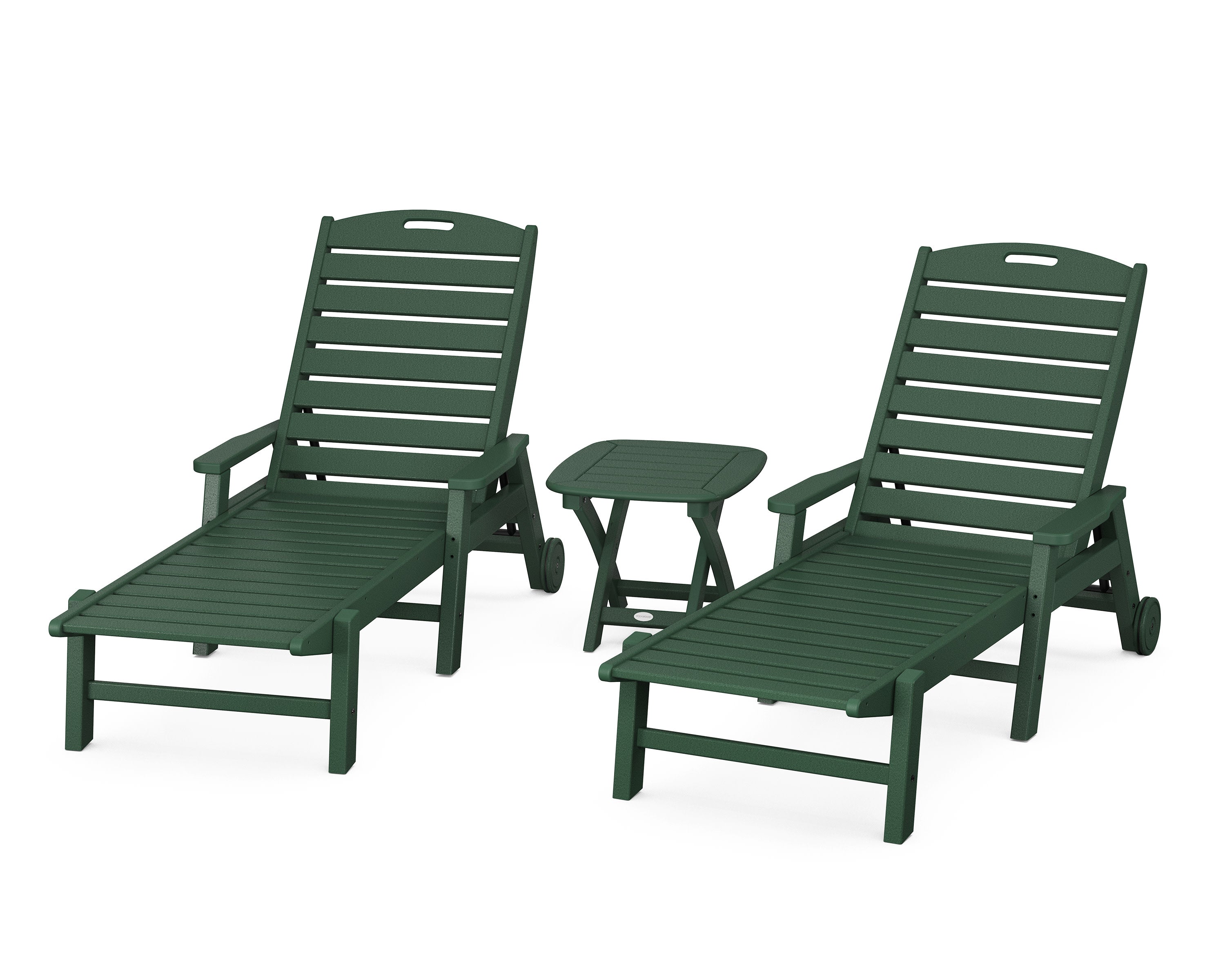 Nautical 3-Piece Chaise Set in Green