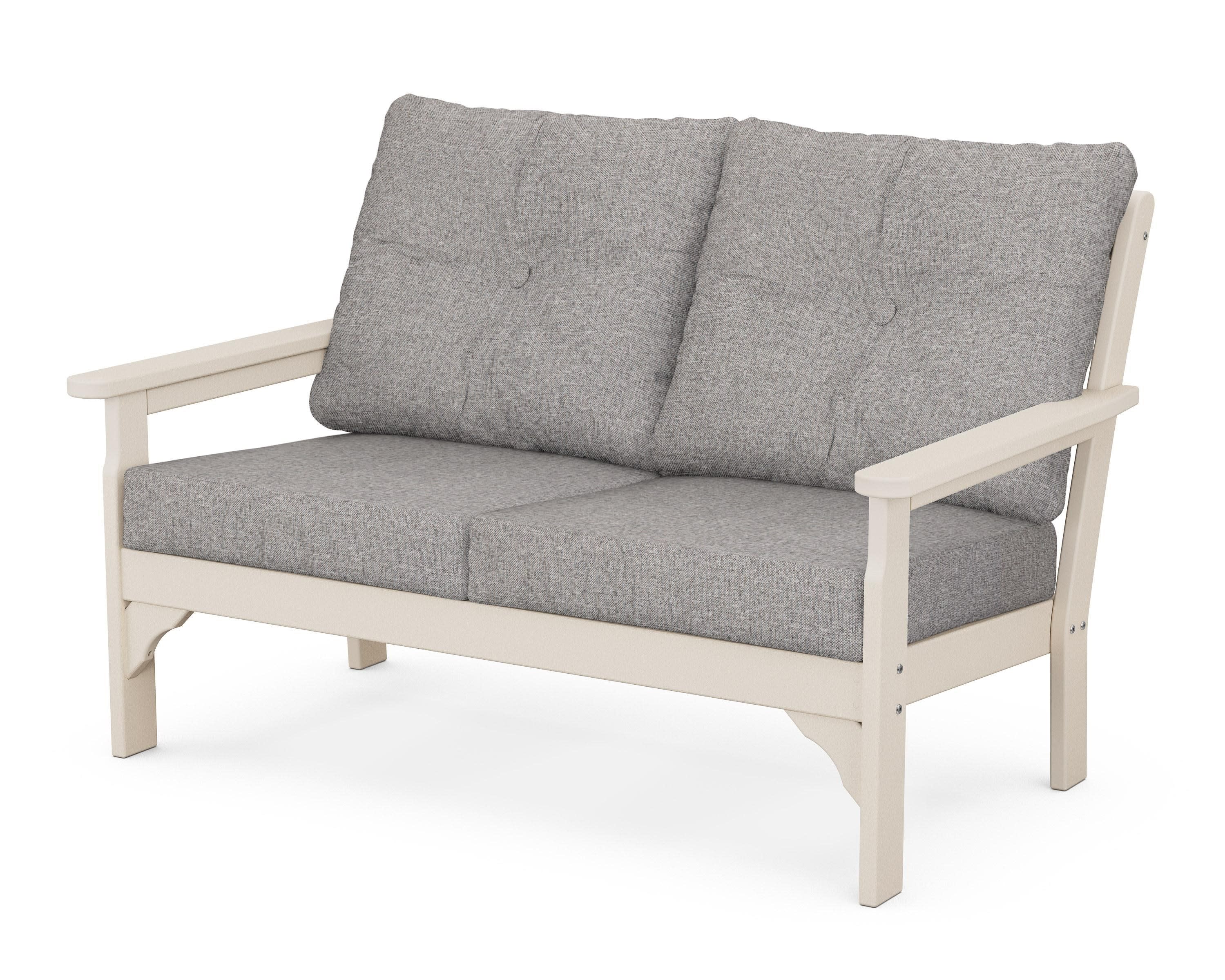 Vineyard Deep Seating Loveseat in Sand / Grey Mist