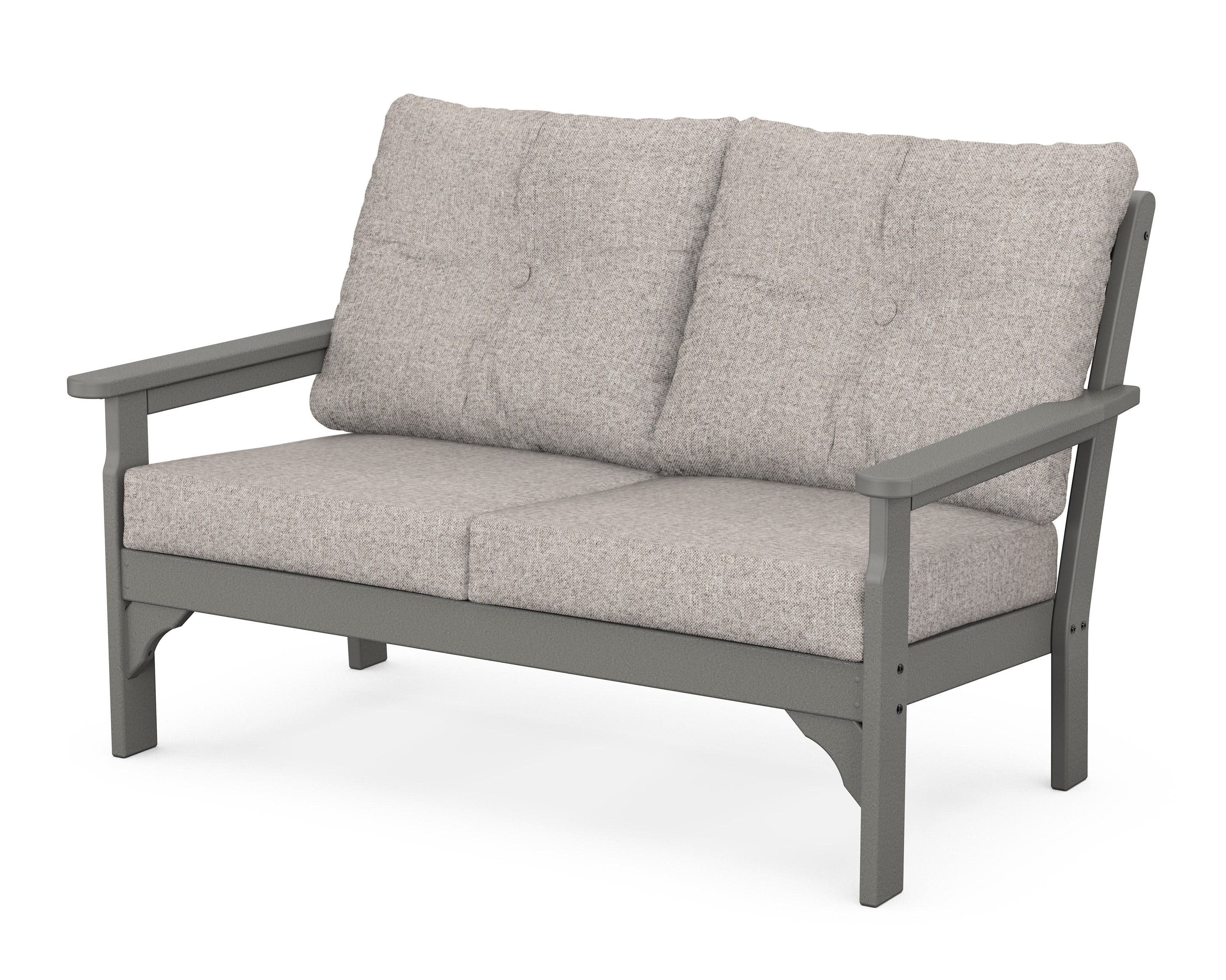 Vineyard Deep Seating Loveseat in Slate Grey / Weathered Tweed