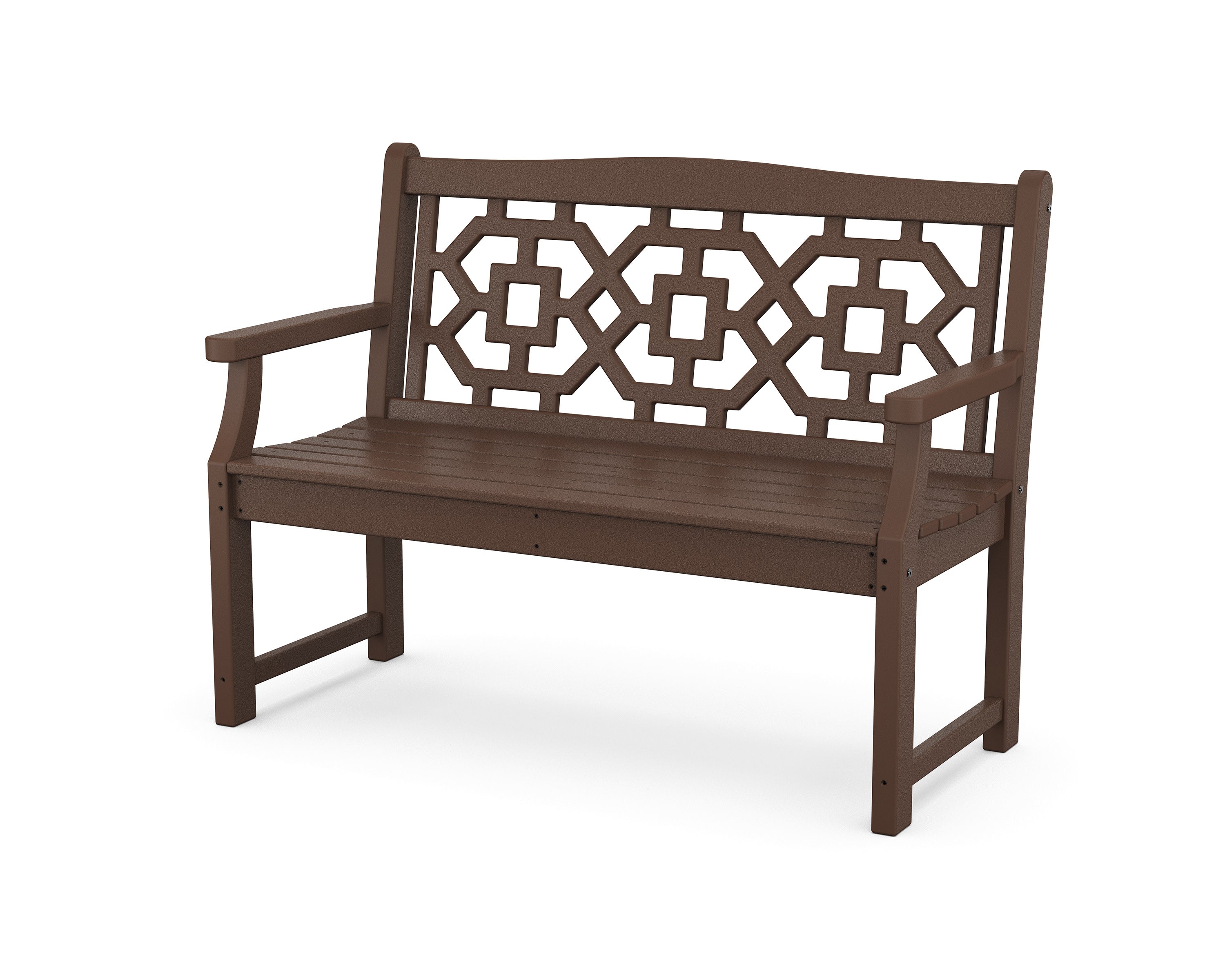 Chinoiserie 48" Garden Bench in Mahogany