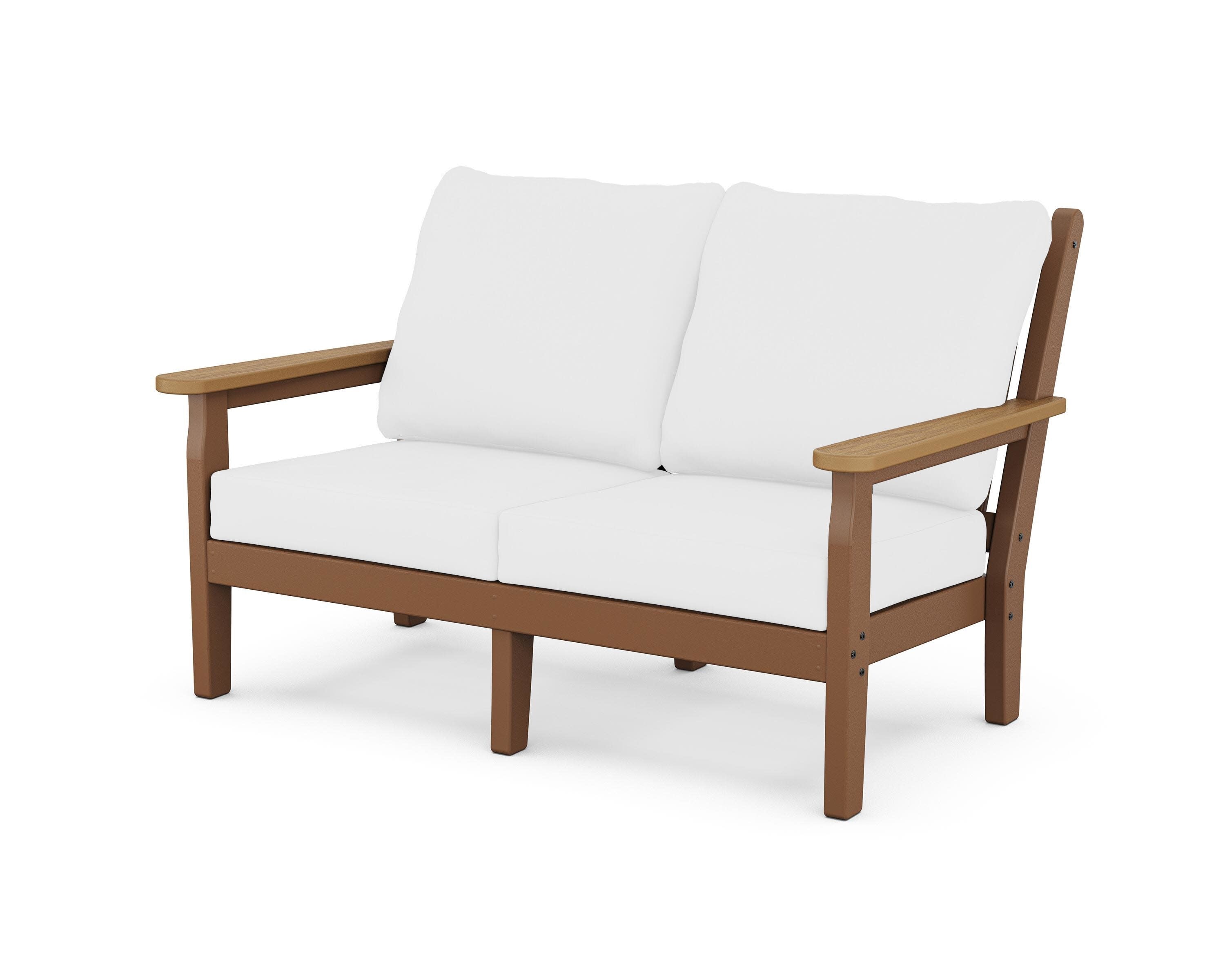 Chippendale Deep Seating Loveseat in Teak / Natural / Natural