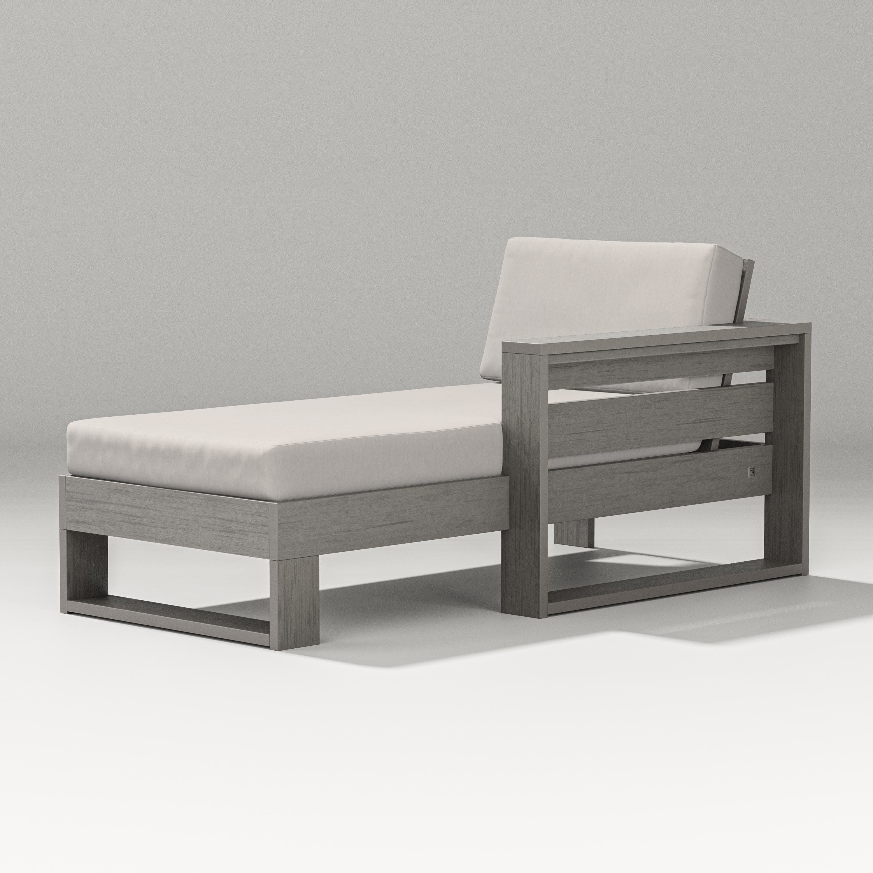 Latitude Modular Right Arm Chaise in Driftwood / Cast Ash