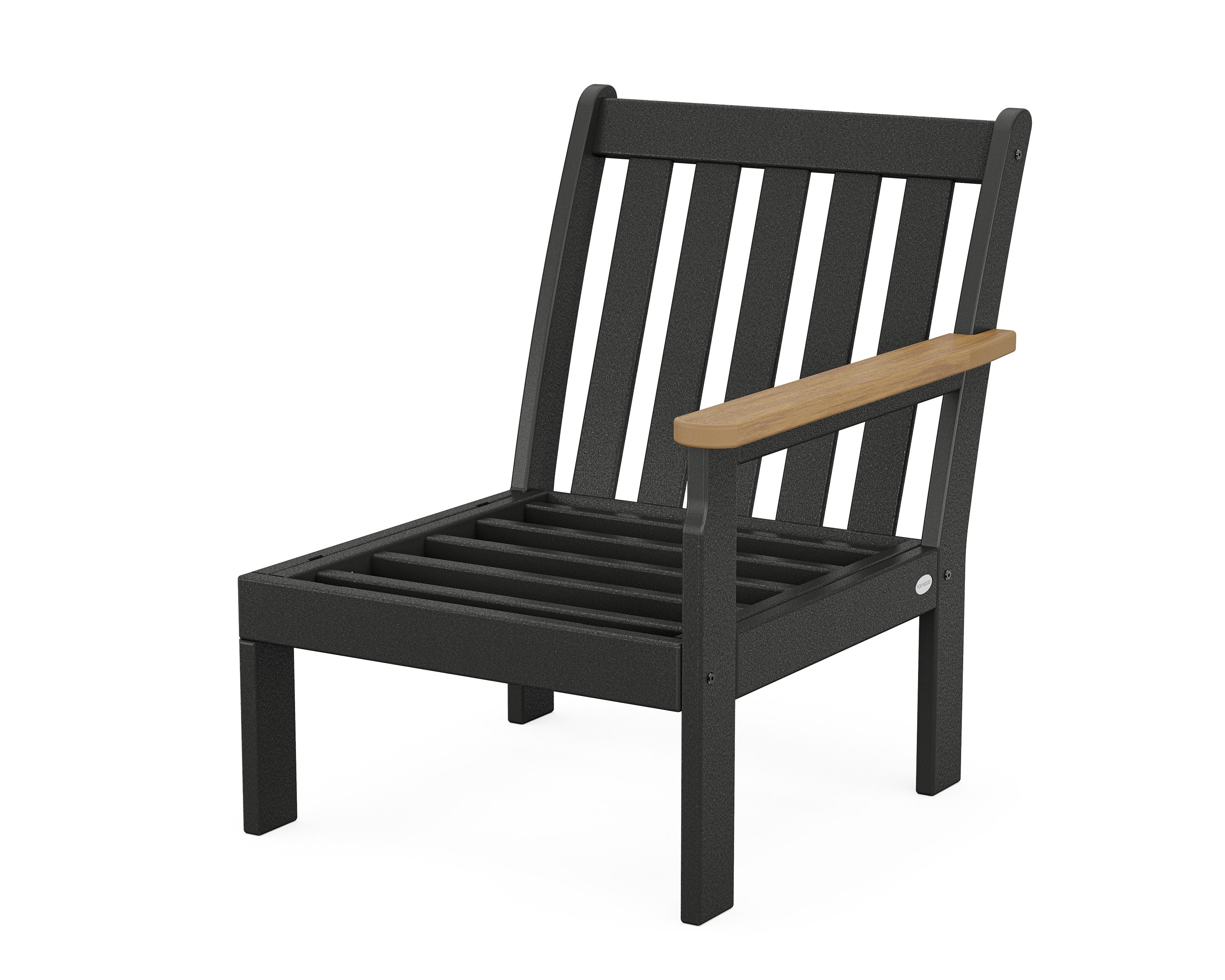 Vineyard Modular Right Arm Chair Frame in Black / Natural