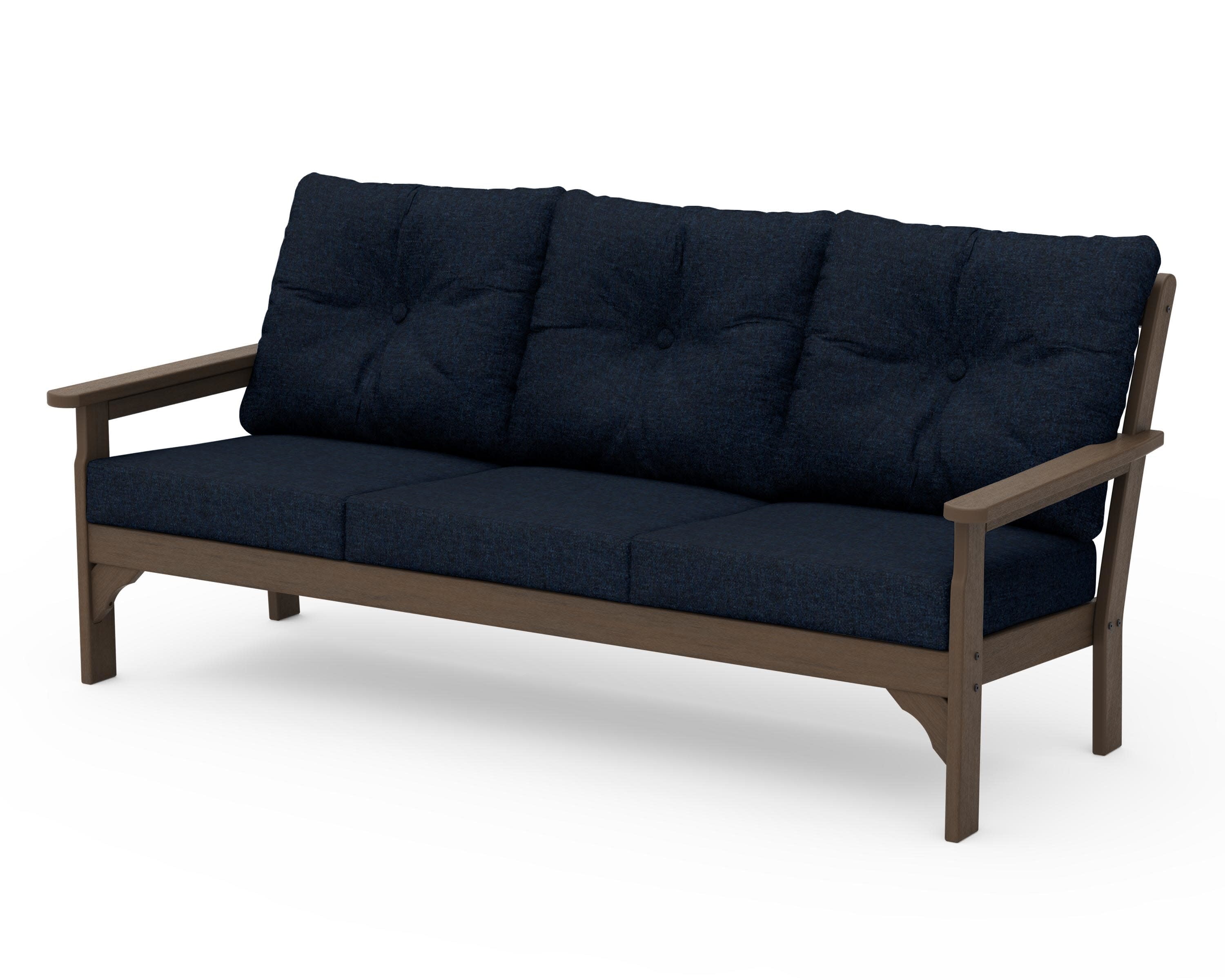 Vineyard Deep Seating Sofa in Kona / Marine Indigo