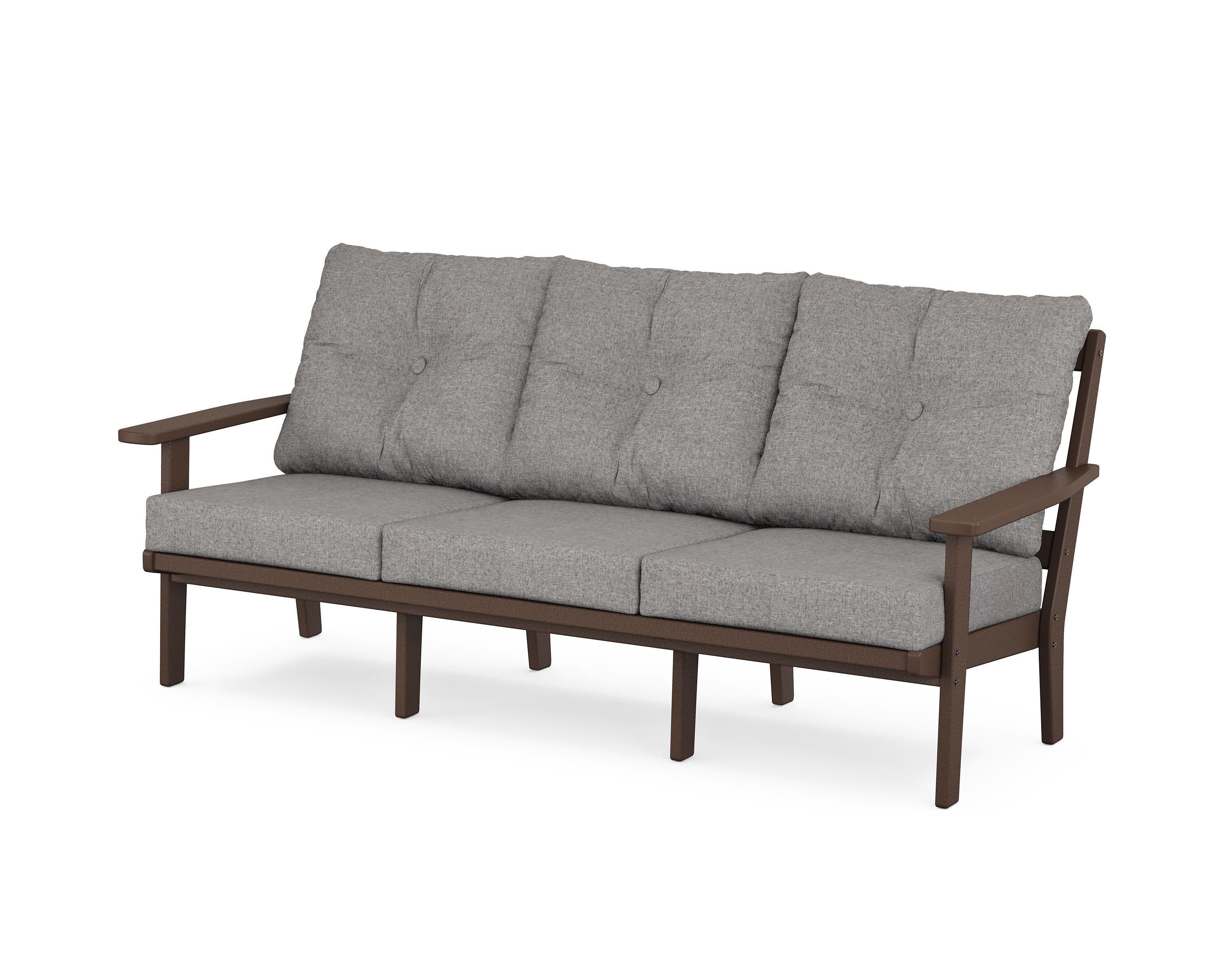 Oxford Deep Seating Sofa in Mahogany / Grey Mist