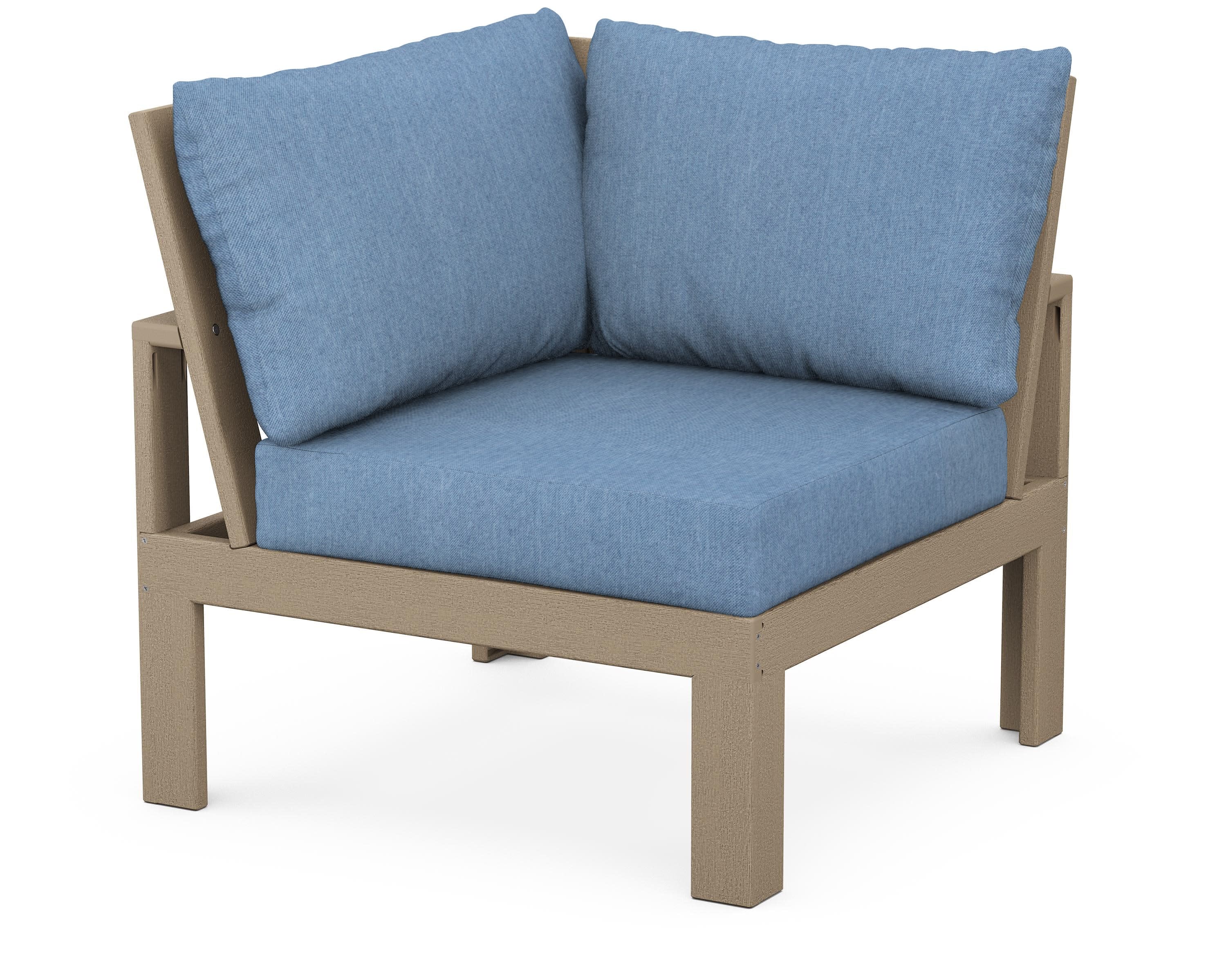 Modular Corner Chair in Vintage Sahara / Sky Blue