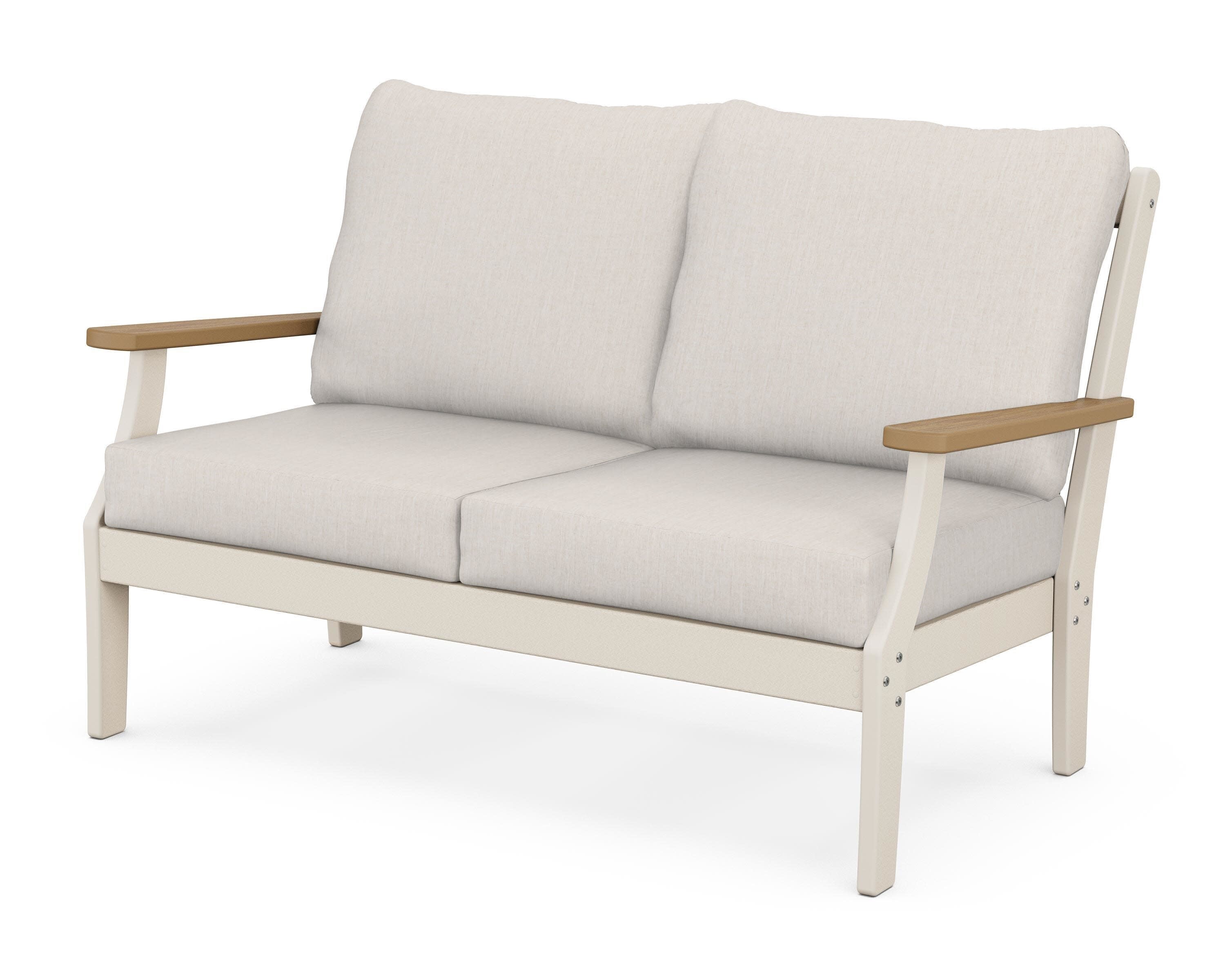 Braxton Deep Seating Loveseat in Sand / Natural / Cast Ash