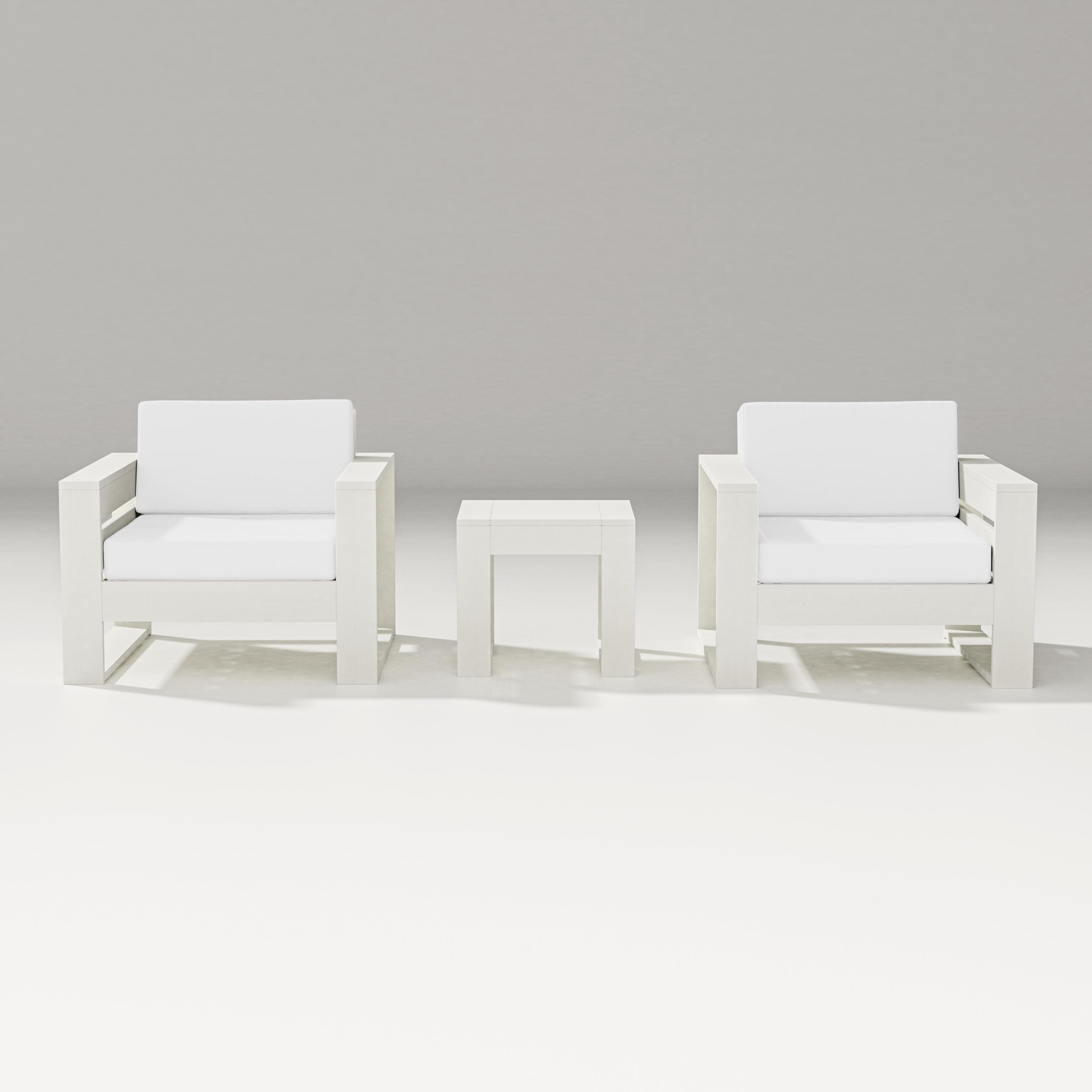 Latitude 3-Piece Lounge Chair Set in Vintage White / Natural