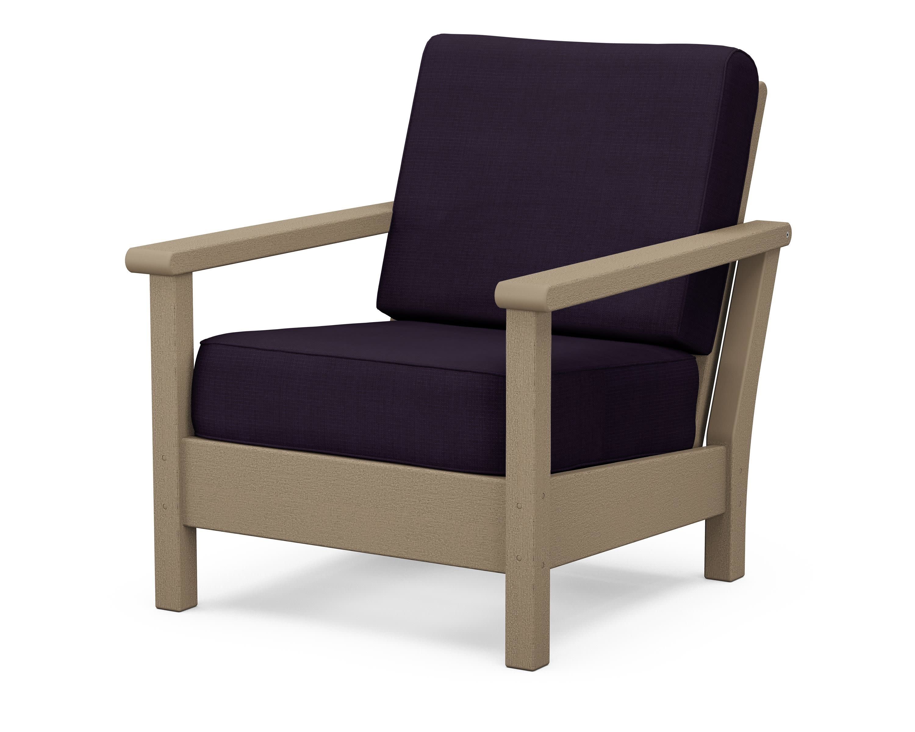 Harbour Deep Seating Chair in Vintage Sahara / Navy Linen