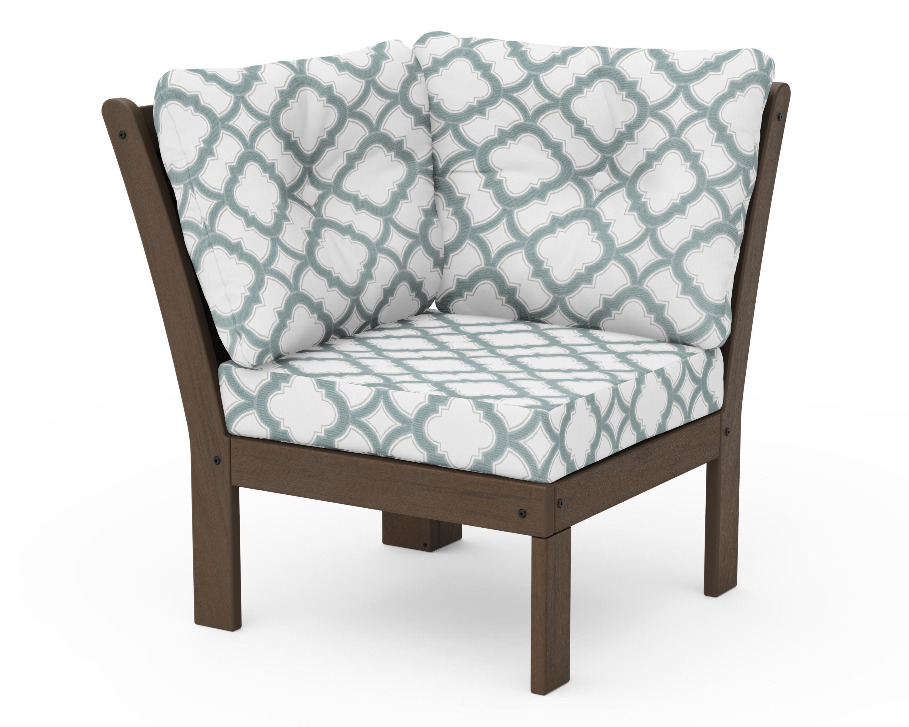 Vineyard Modular Corner Chair in Kona / Trellis Glacier Spa