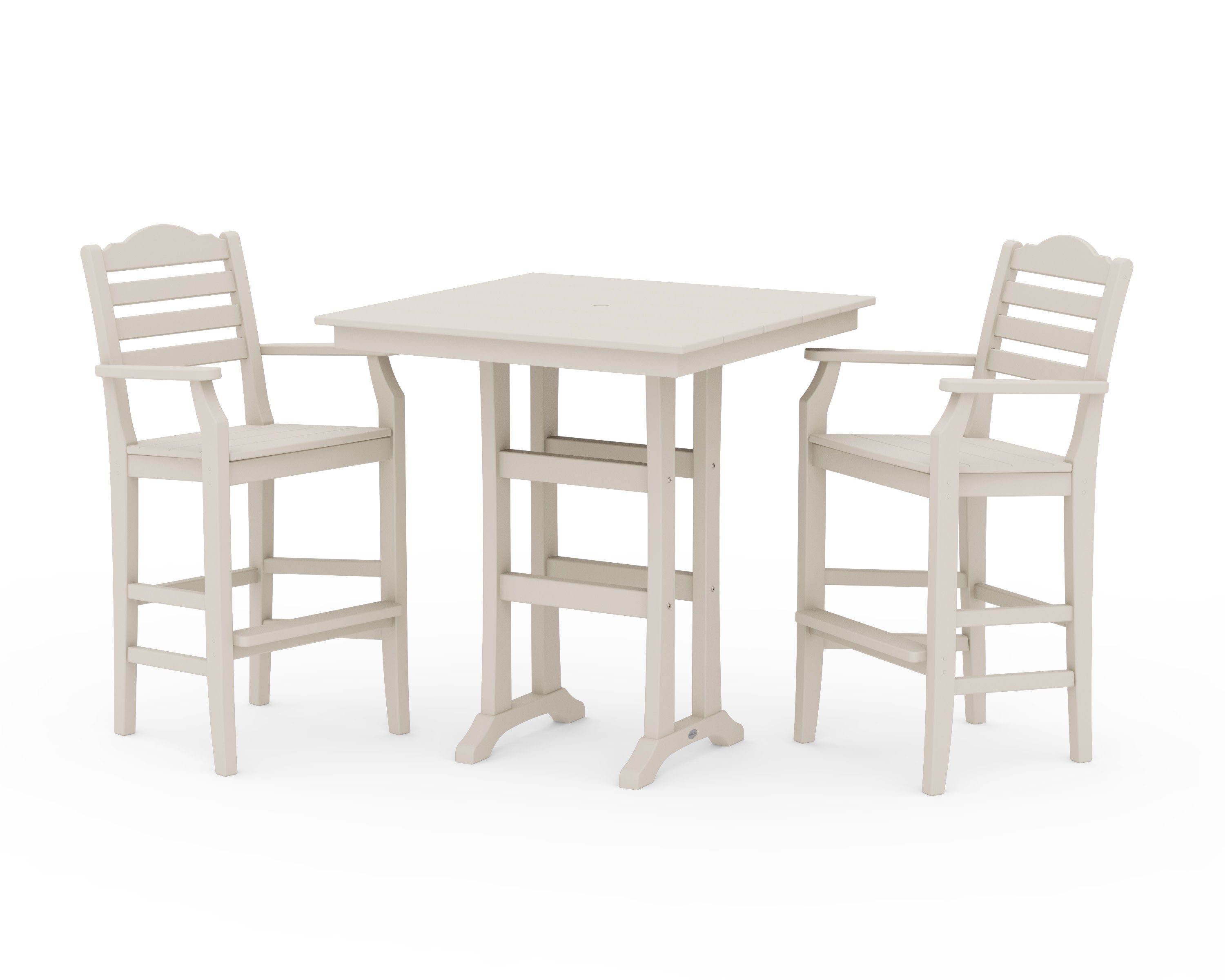 Savannah 3-Piece Farmhouse Bar Set with Trestle Legs in Sand