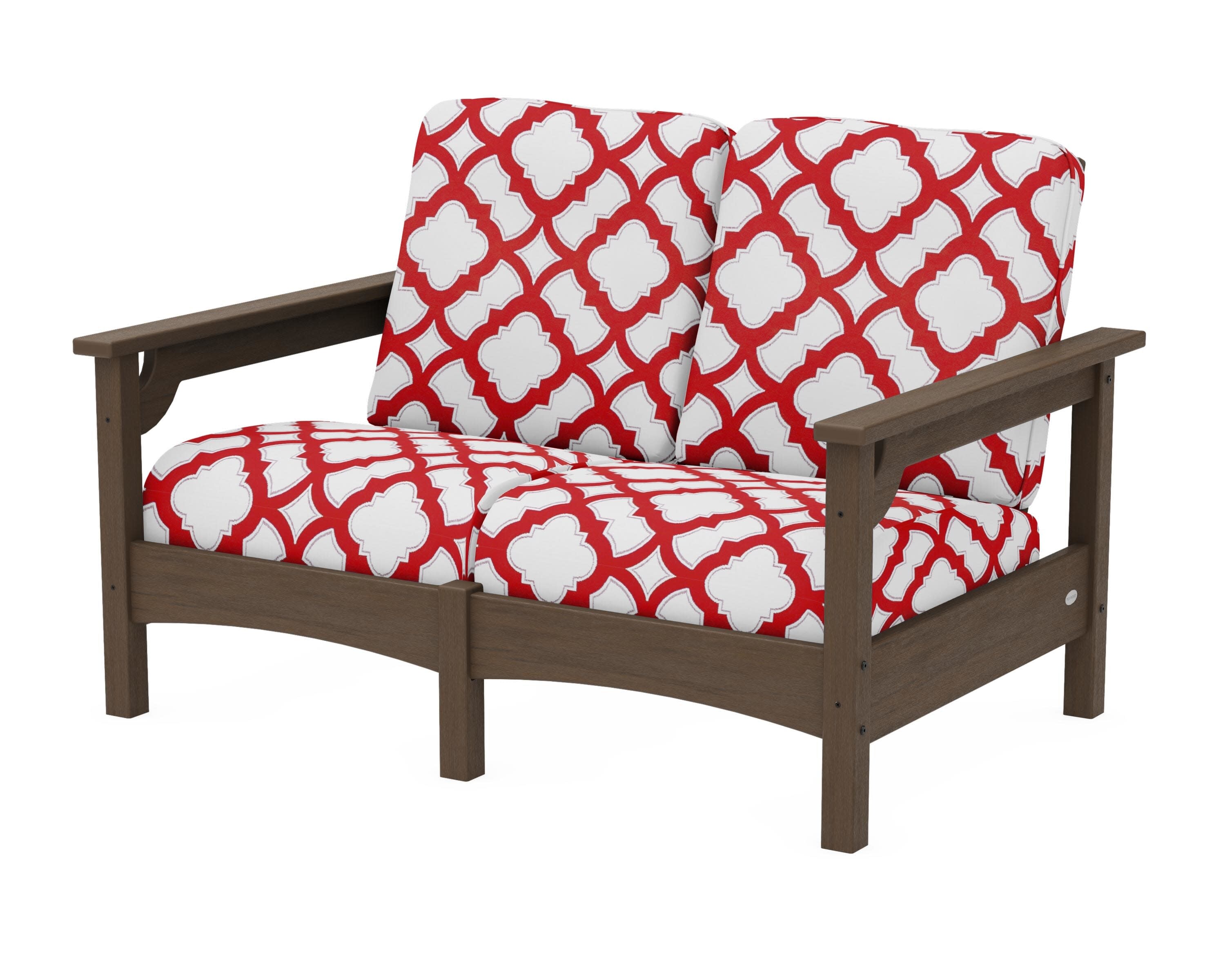 Club Loveseat in Kona / Trellis Crimson