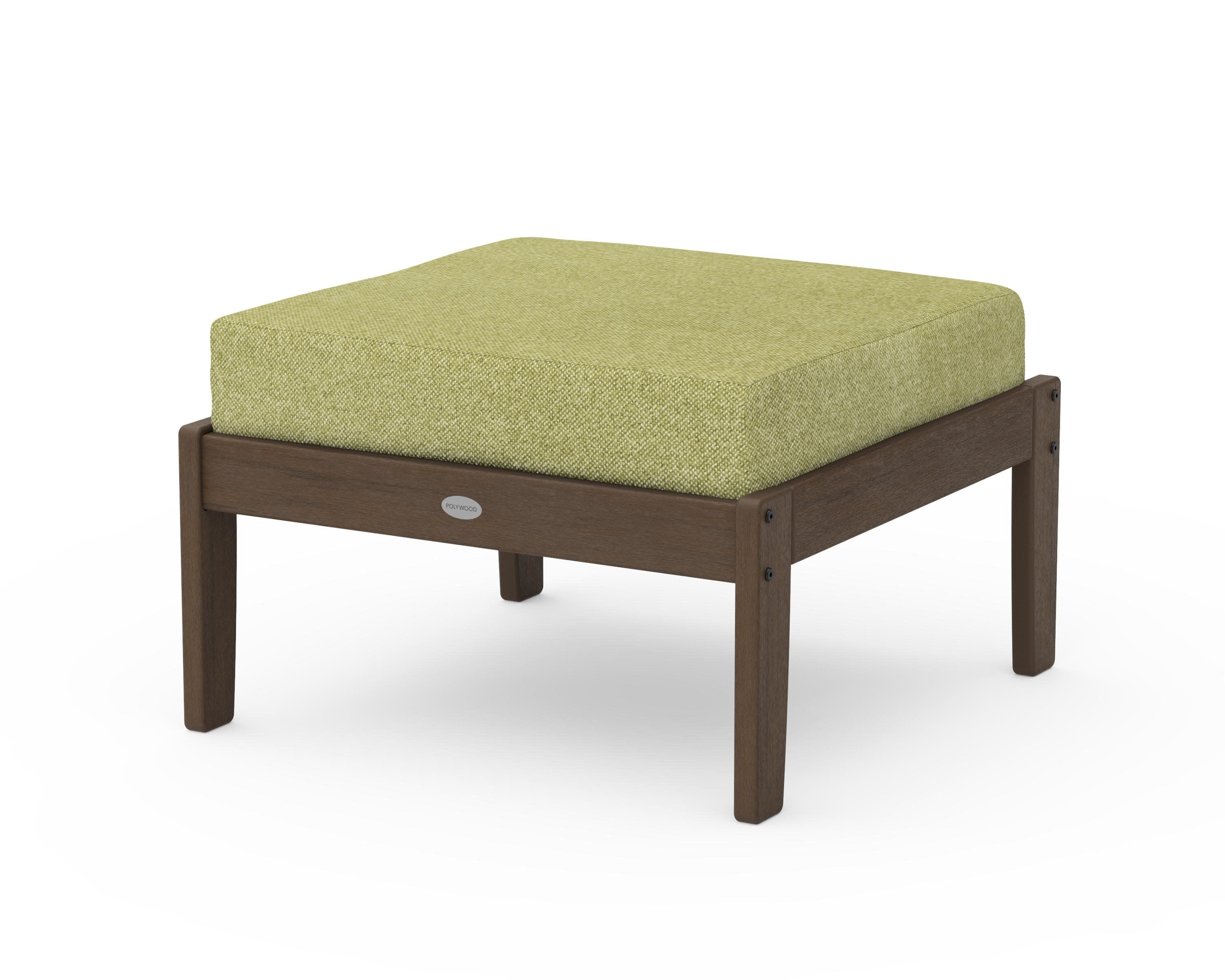 Braxton Deep Seating Ottoman in Kona / Chartreuse Boucle
