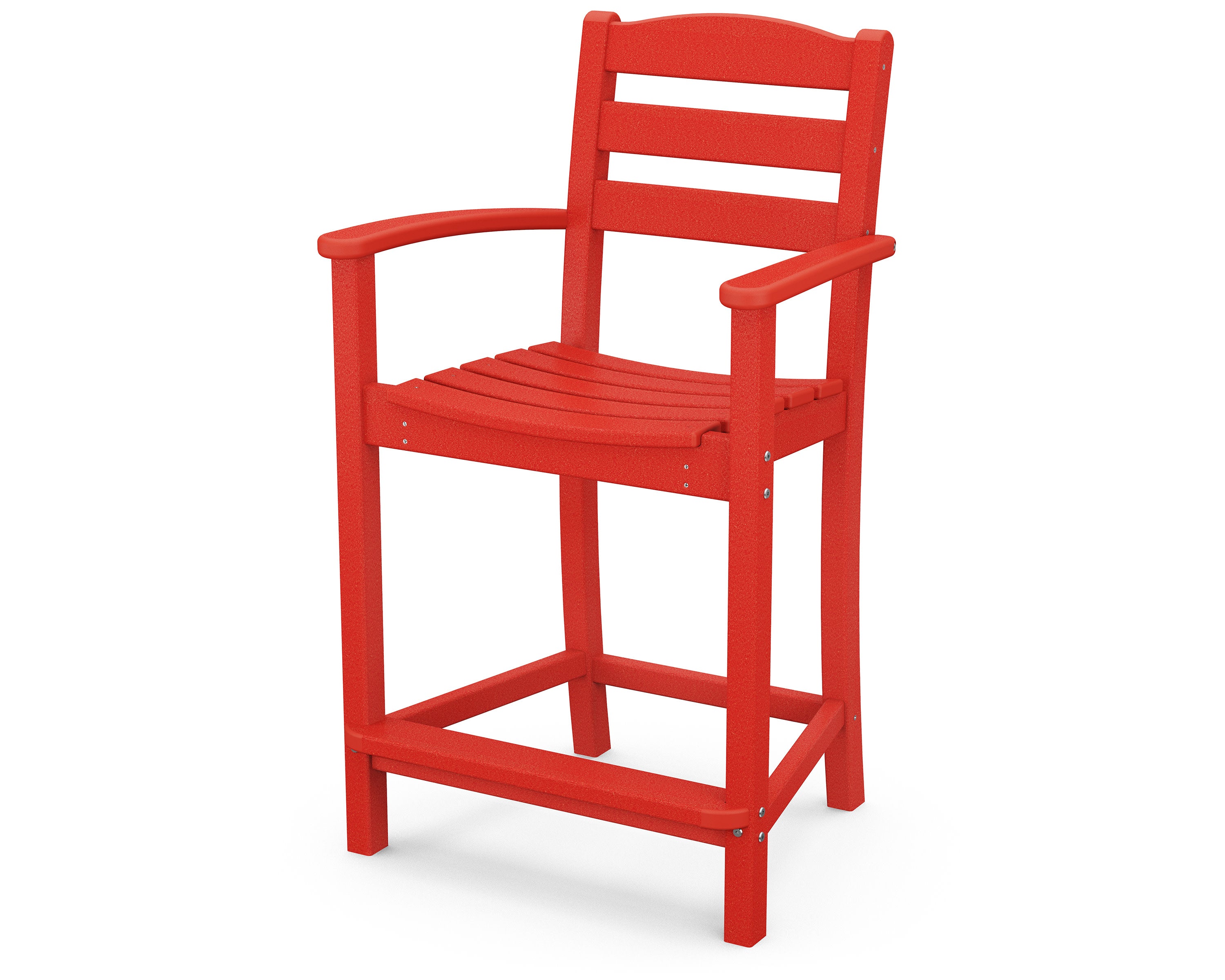 La Casa Caf Counter Arm Chair in Sunset Red