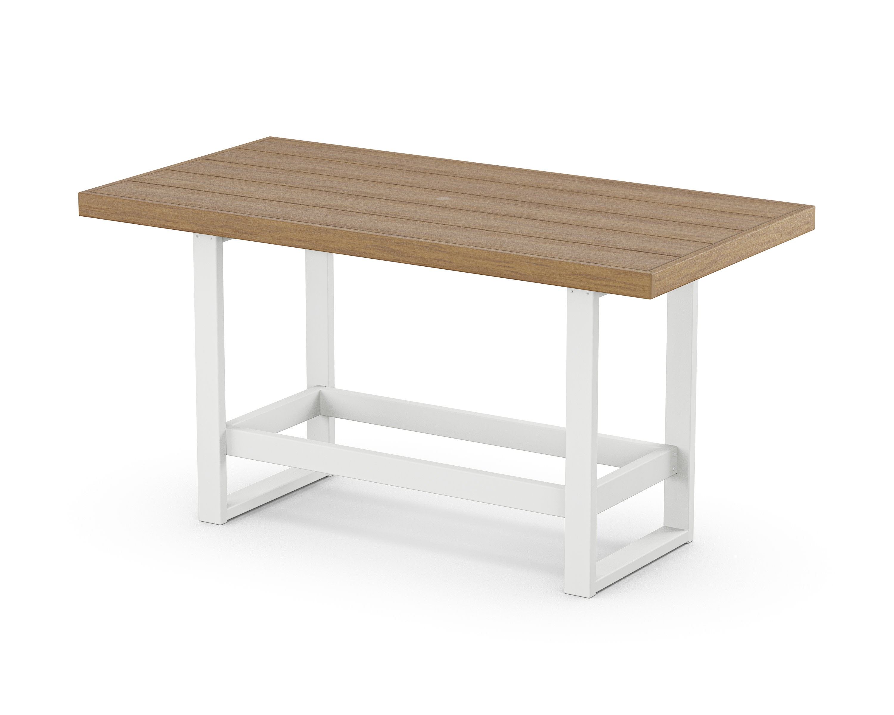 EDGE 40" x 78" Bar Table in White / Natural