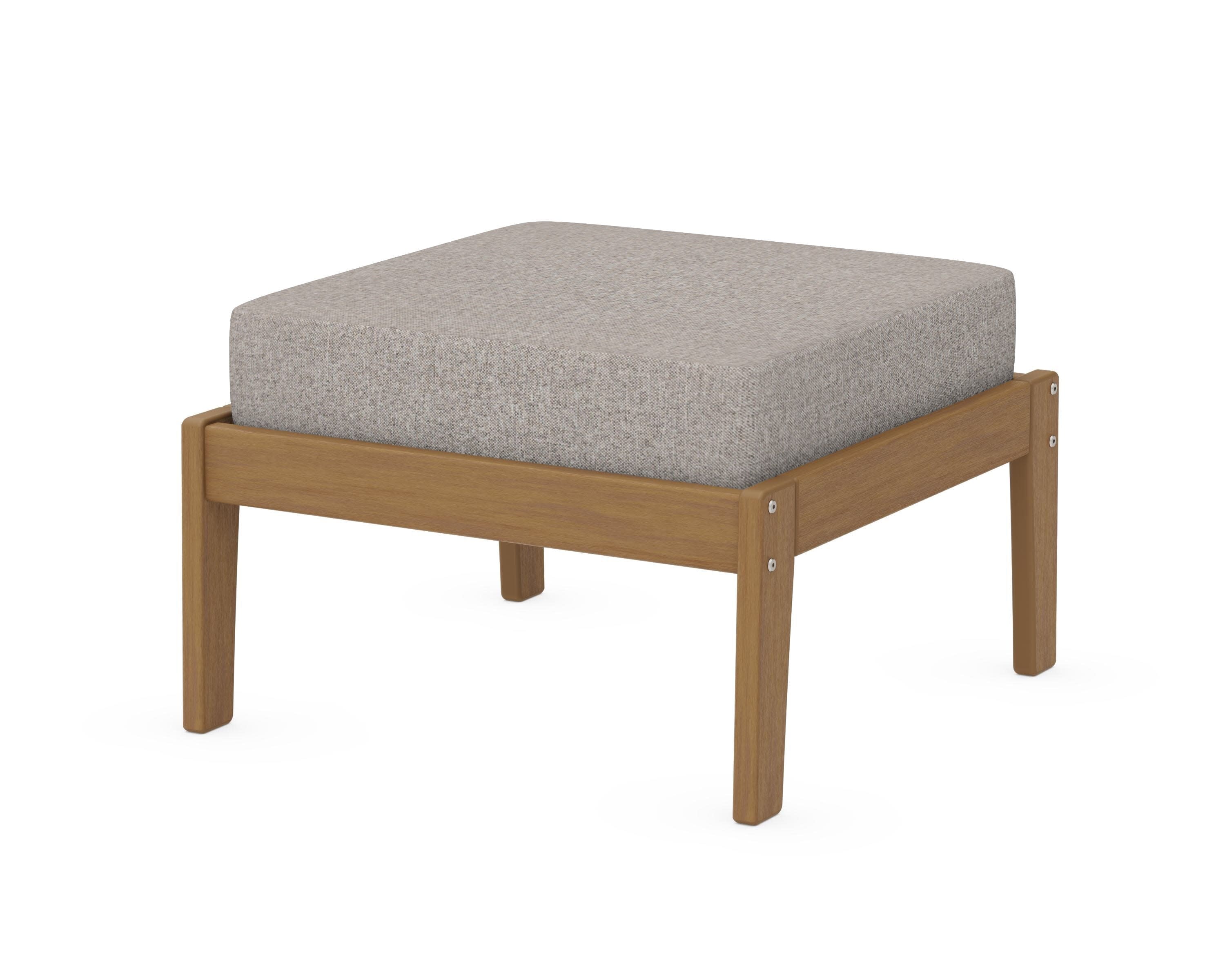 Deep Seating Ottoman in Natural / Weathered Tweed