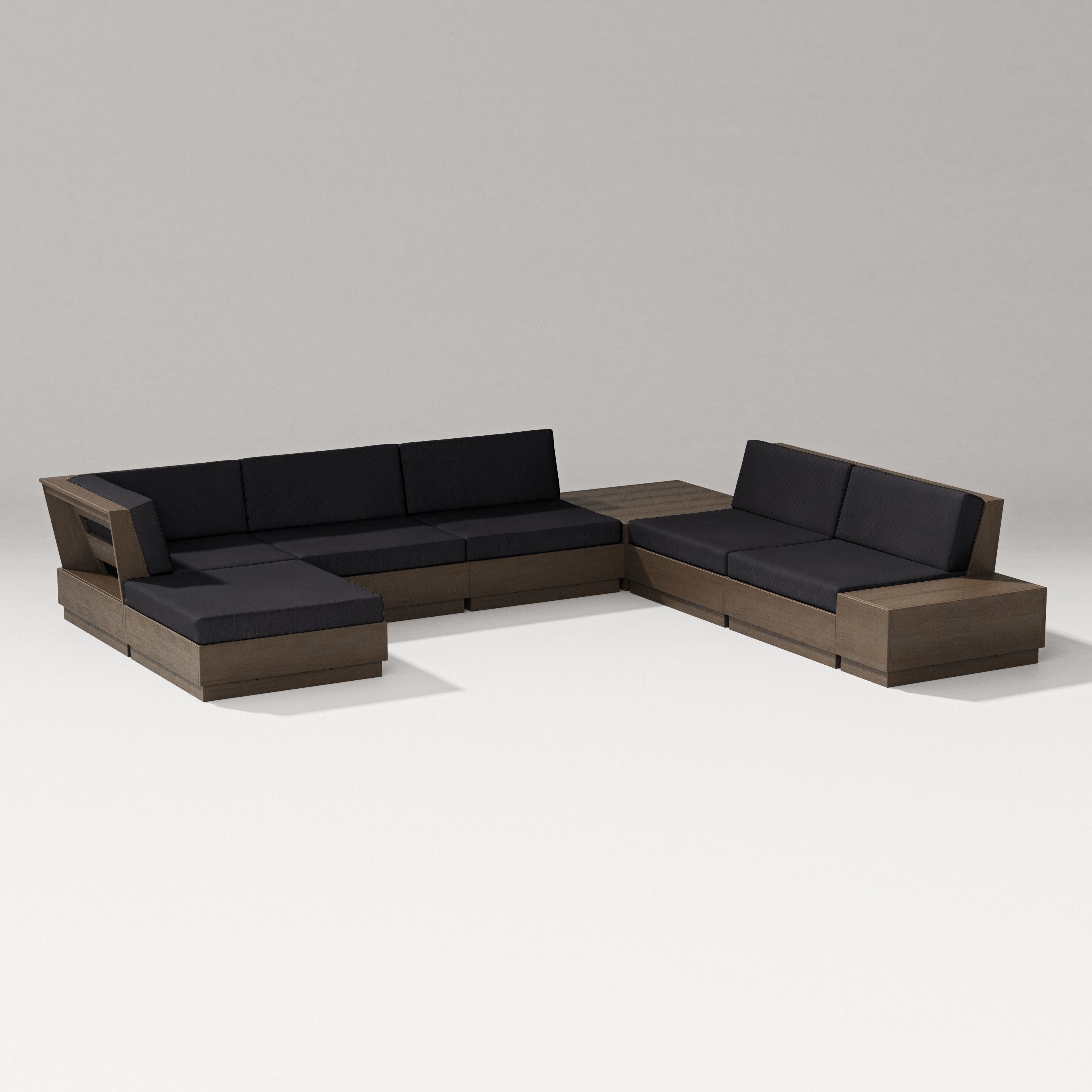 Elevate 8-Piece Corner Sectional in Kona / Midnight Linen