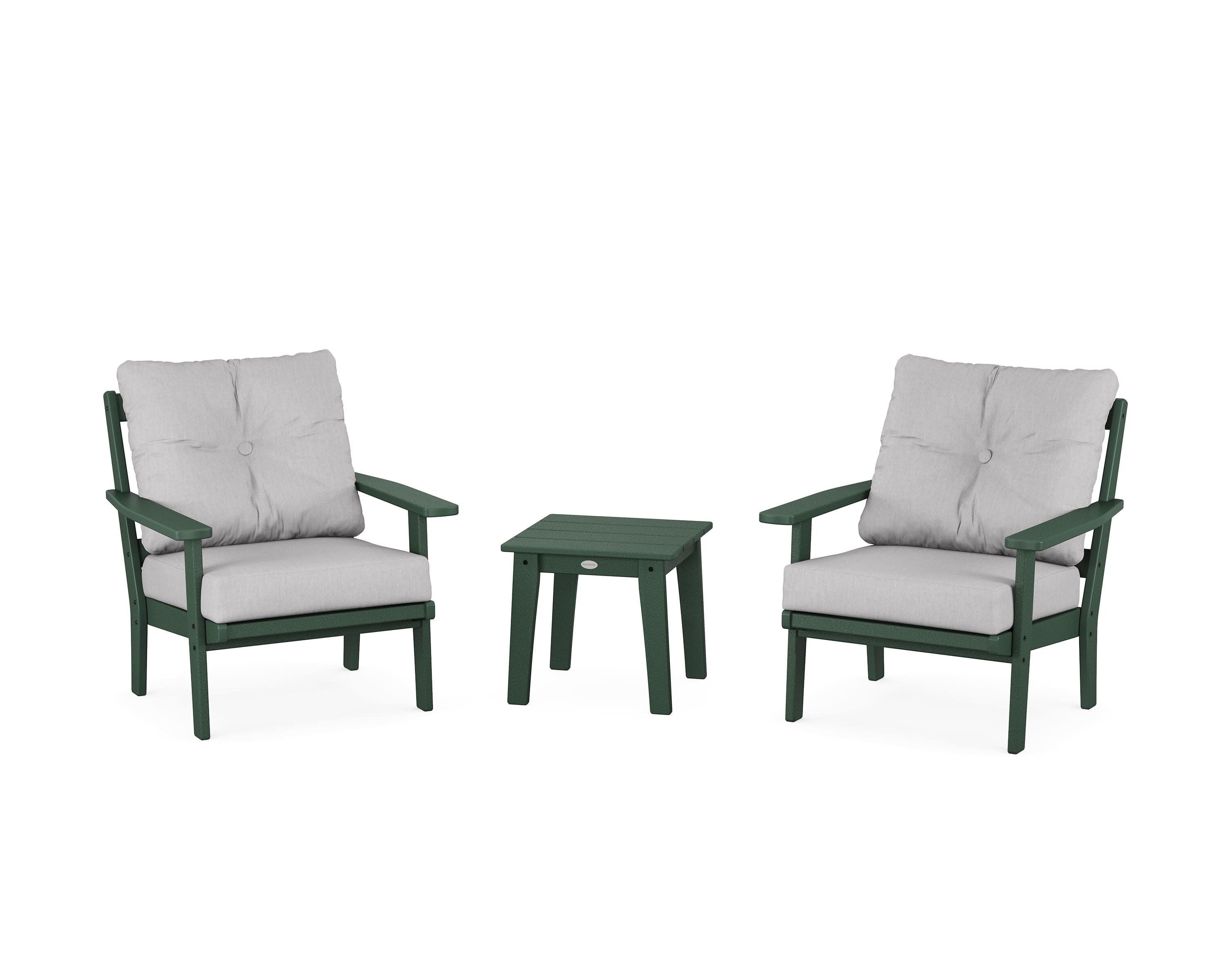 Prairie 3-Piece Deep Seating Set in Green / Granite