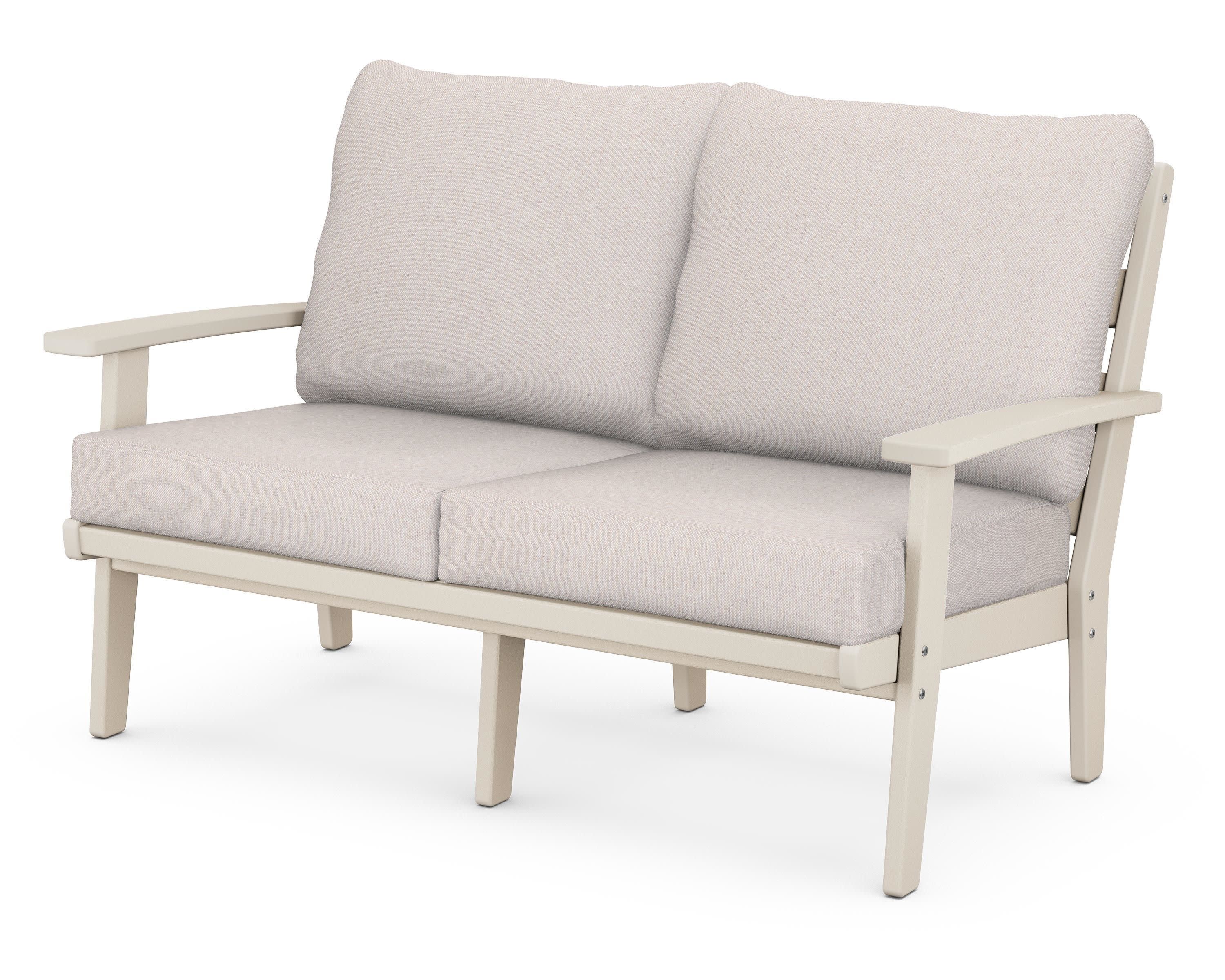 Grant Park Deep Seating Loveseat in Sand / Dune Burlap