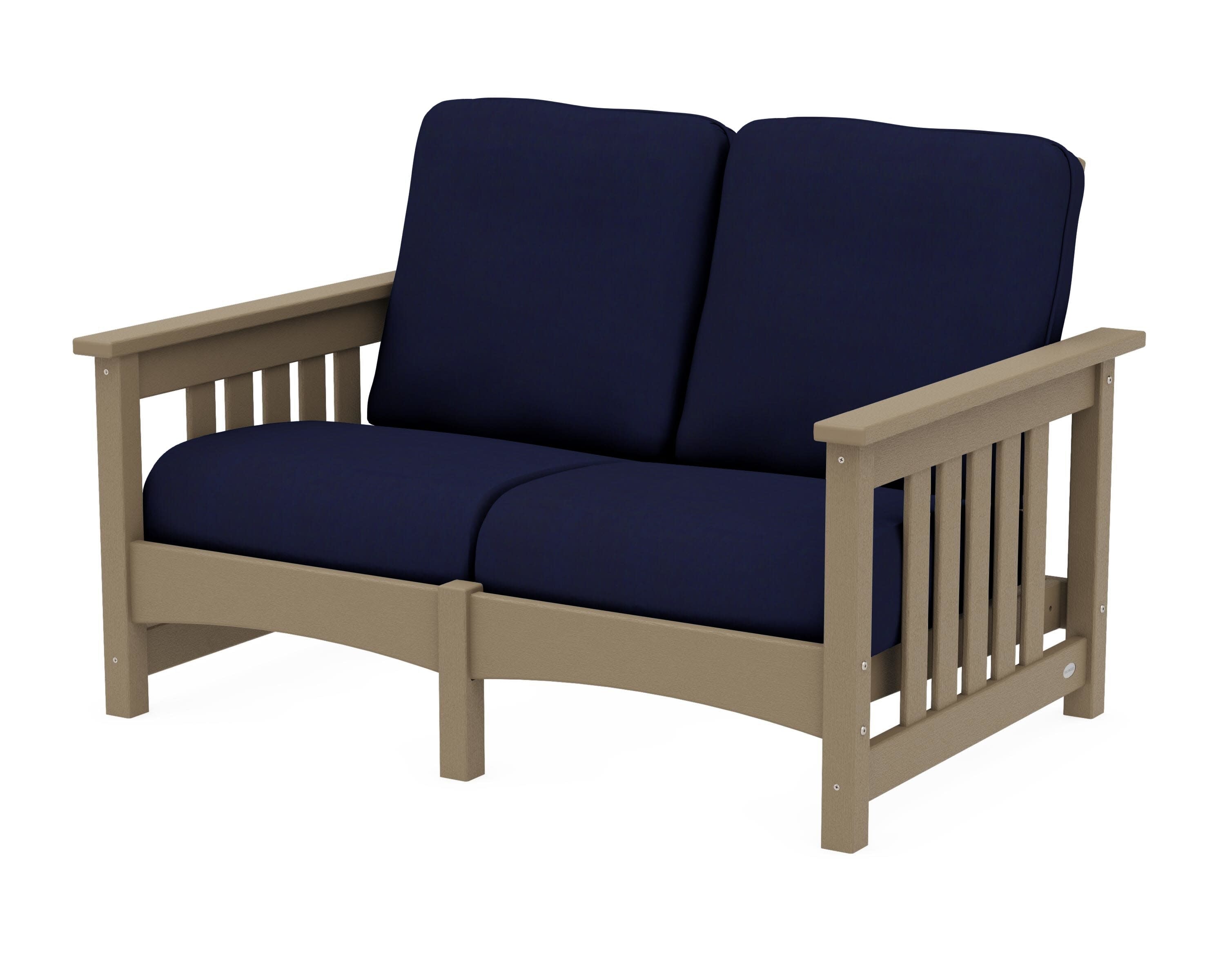 Club Mission Loveseat in Vintage Sahara / Navy