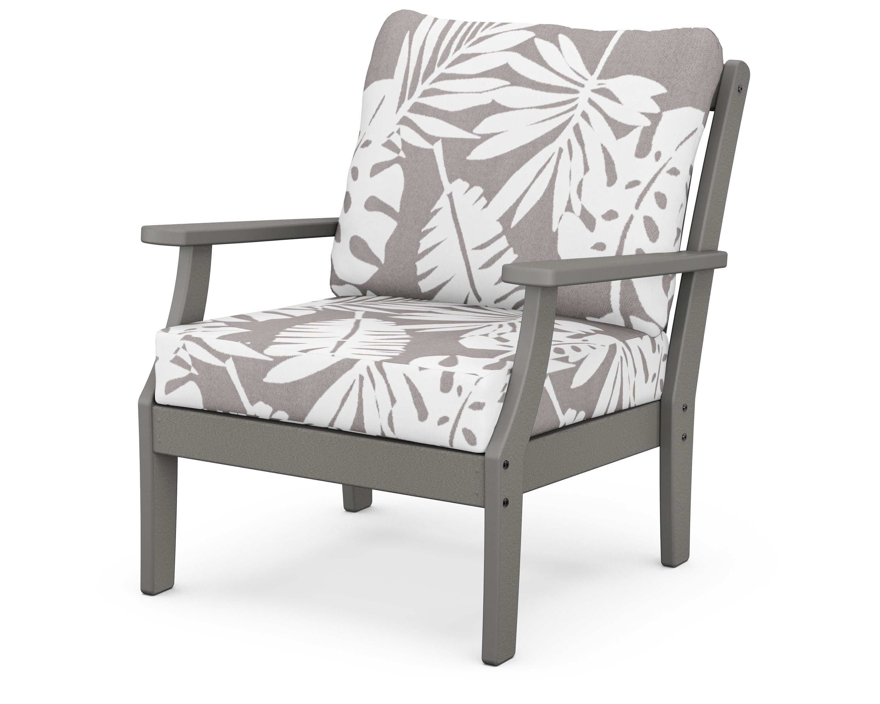 Braxton Deep Seating Chair in Slate Grey / Leaf Grey Mist