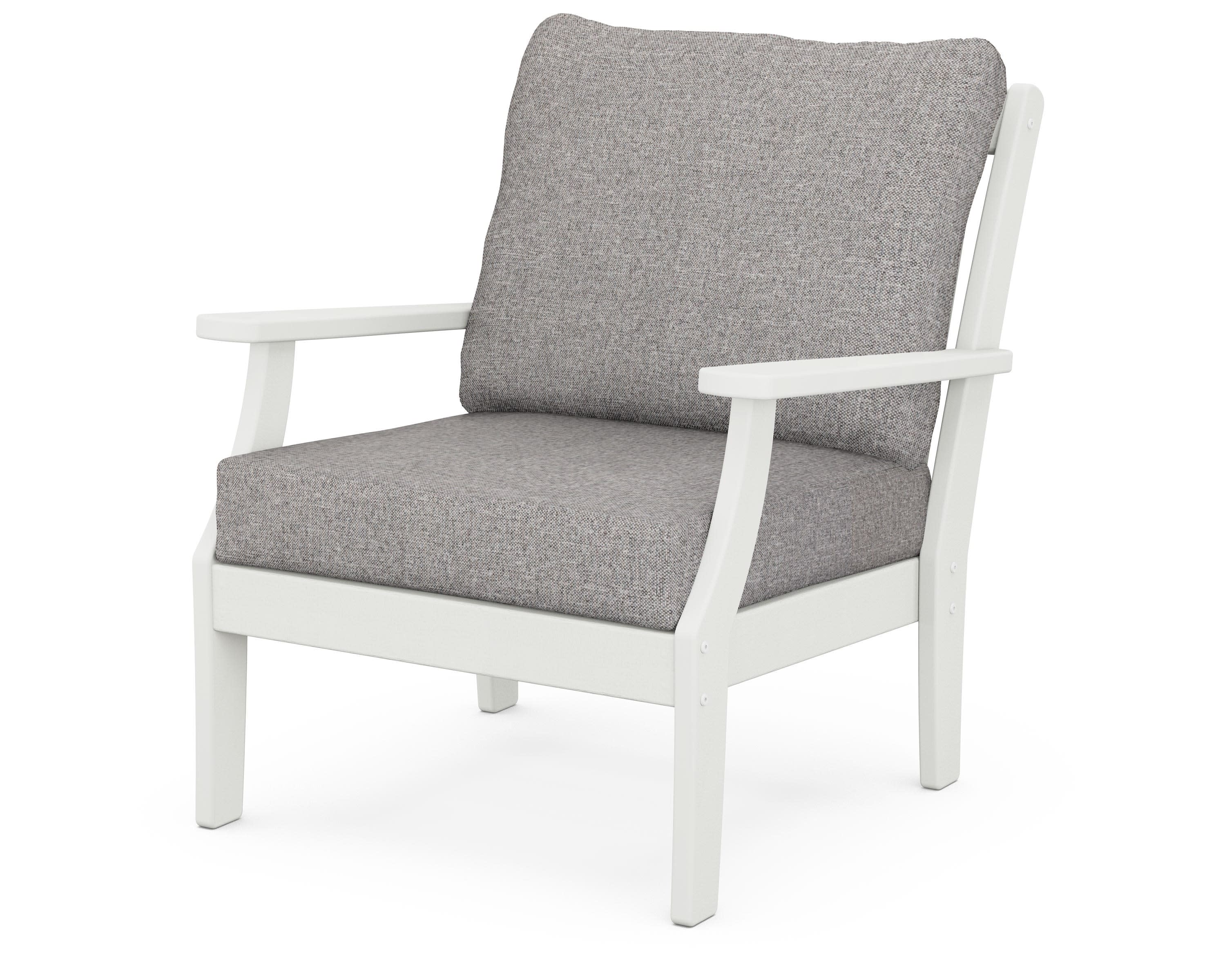 Braxton Deep Seating Chair in Vintage White / Grey Mist