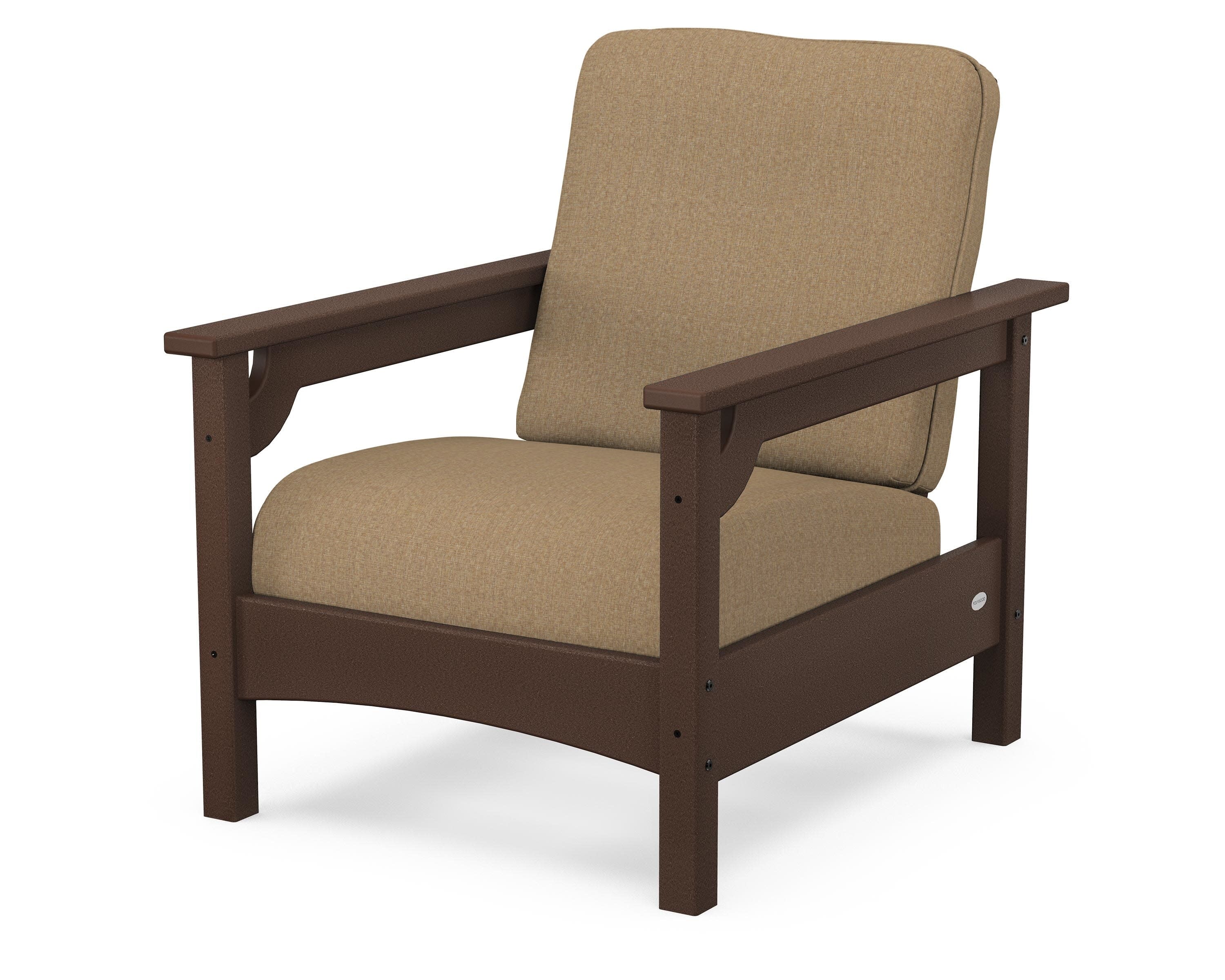 Club Chair in Mahogany / Sesame