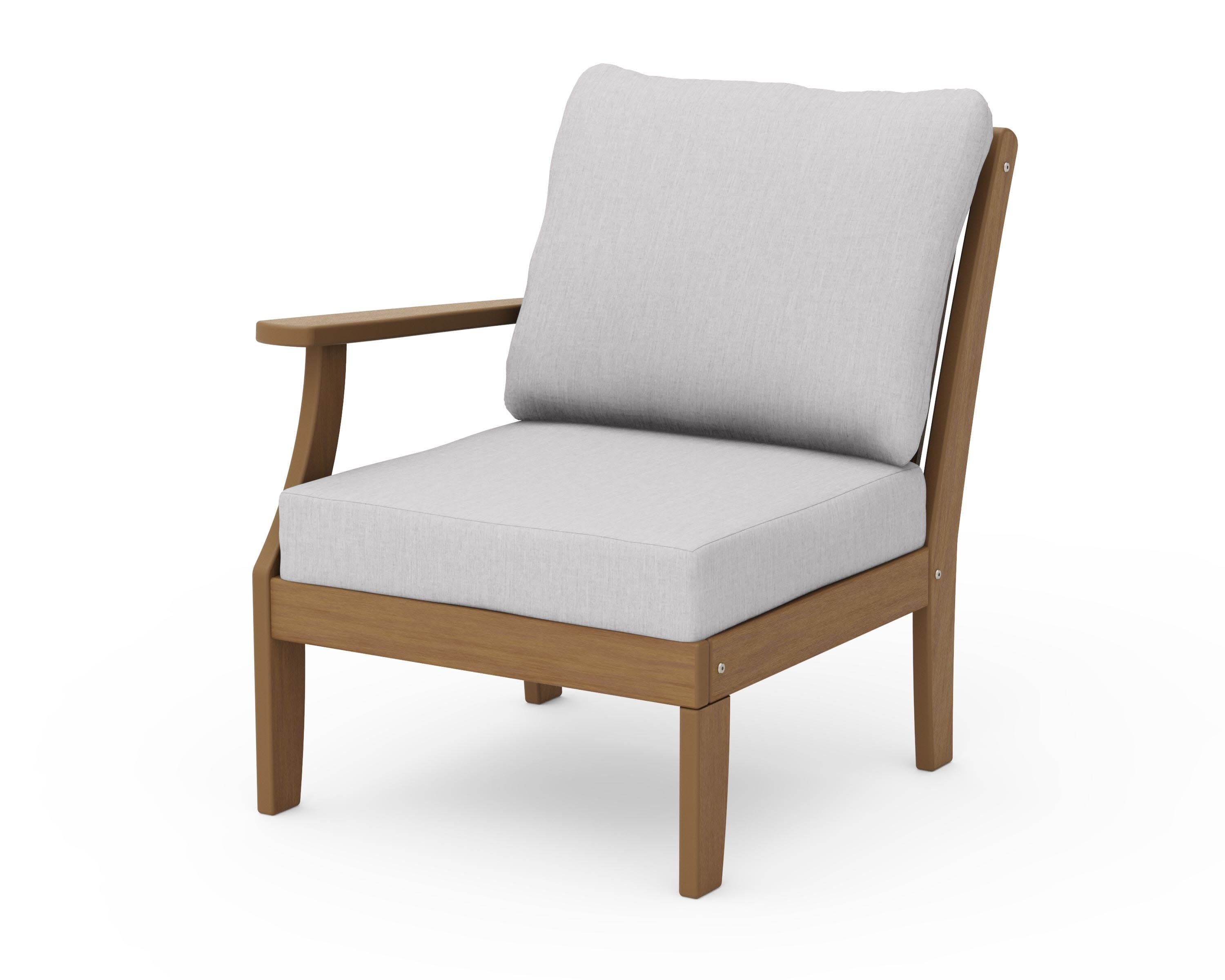 Braxton Modular Left Arm Chair in Natural / Granite