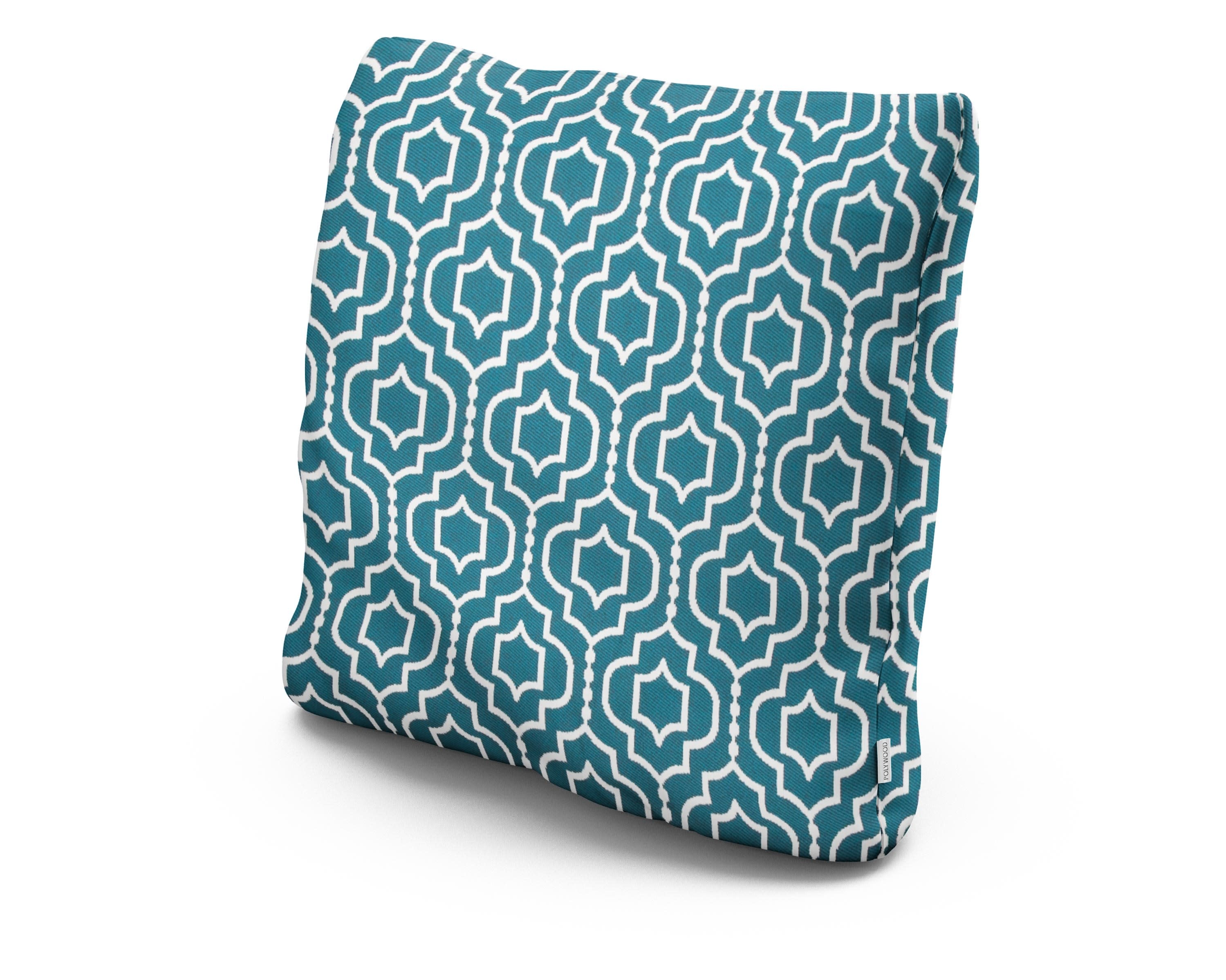 20" Outdoor Throw Pillow in Tensil Lagoon